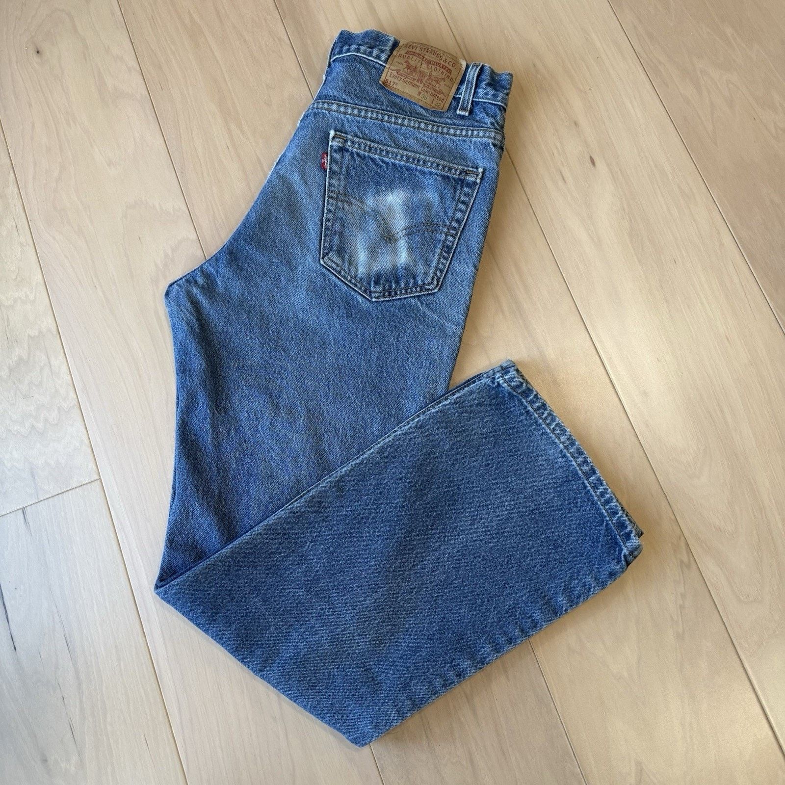 Levi's × Vintage Vintage Levis 517 Jeans 34 Blue 80s Denim Made in USA Size US 34 / EU 50 - 9 Thumbnail