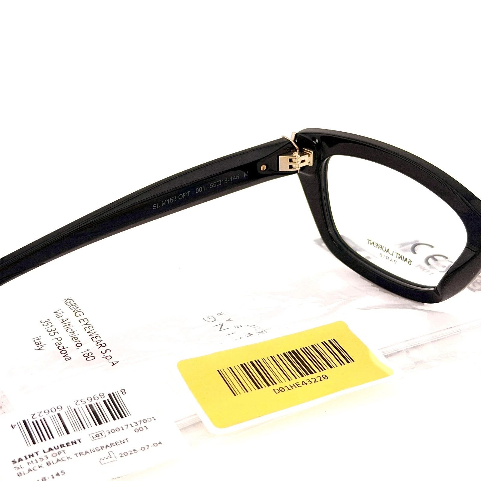Saint Laurent Paris SAINT LAURENT M153 YSL SLM153 OPT Optical Frame 001 Size ONE SIZE - 6 Thumbnail