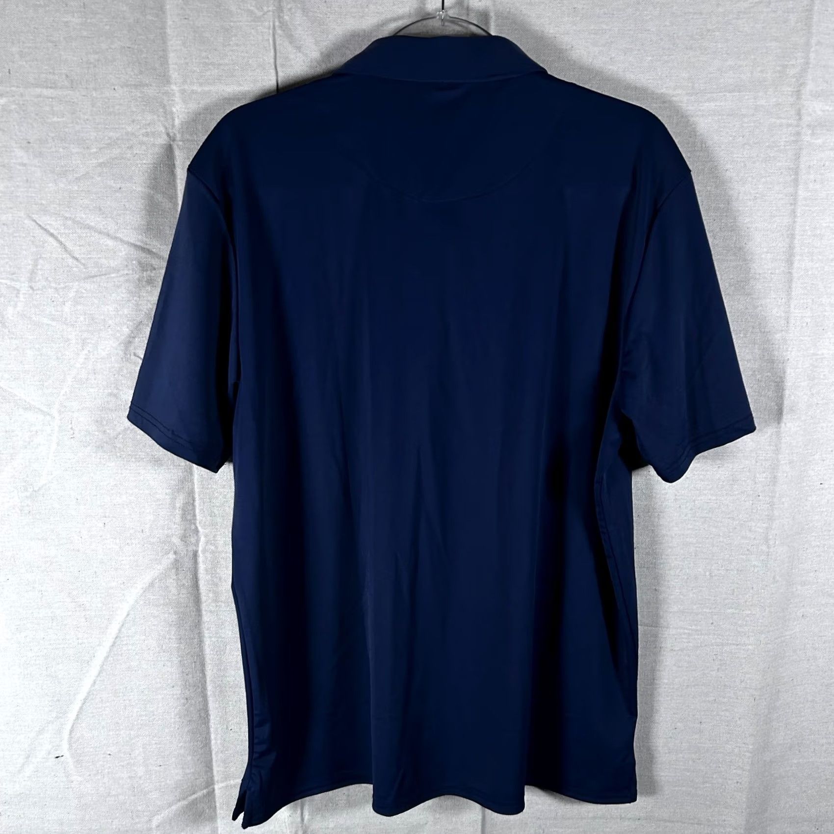 Vintage Tom Baine Mens Large Navy Blue 1/4 Zip Polo Shirt Short Sleeve Performance Shirt Golf Size US L / EU 52-54 / 3 - 3 Thumbnail