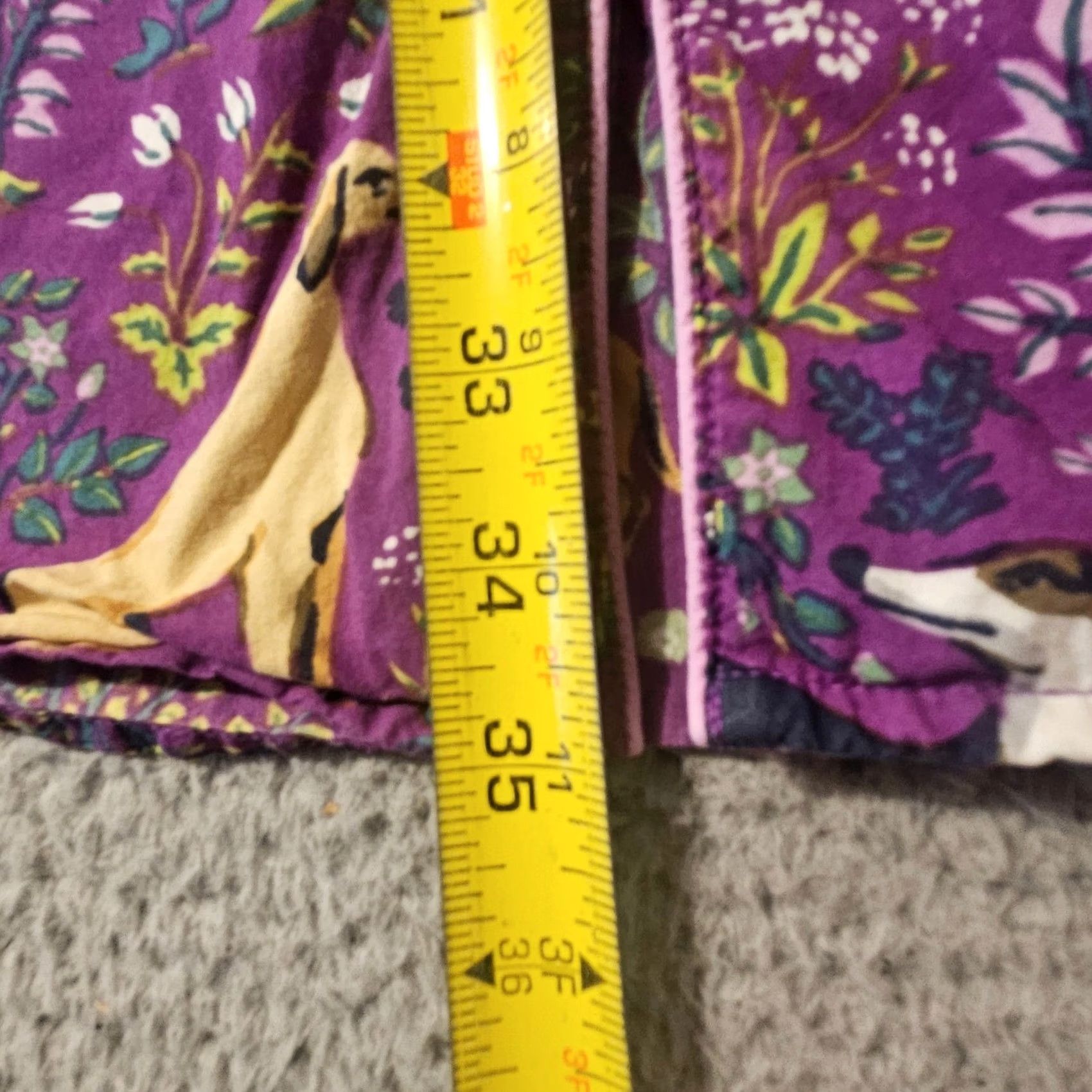 Vintage Printfresh Purple Women's Size Large Dogs Sleep Pajama Button Up Shirt Size L / US 10 / IT 46 - 5 Thumbnail
