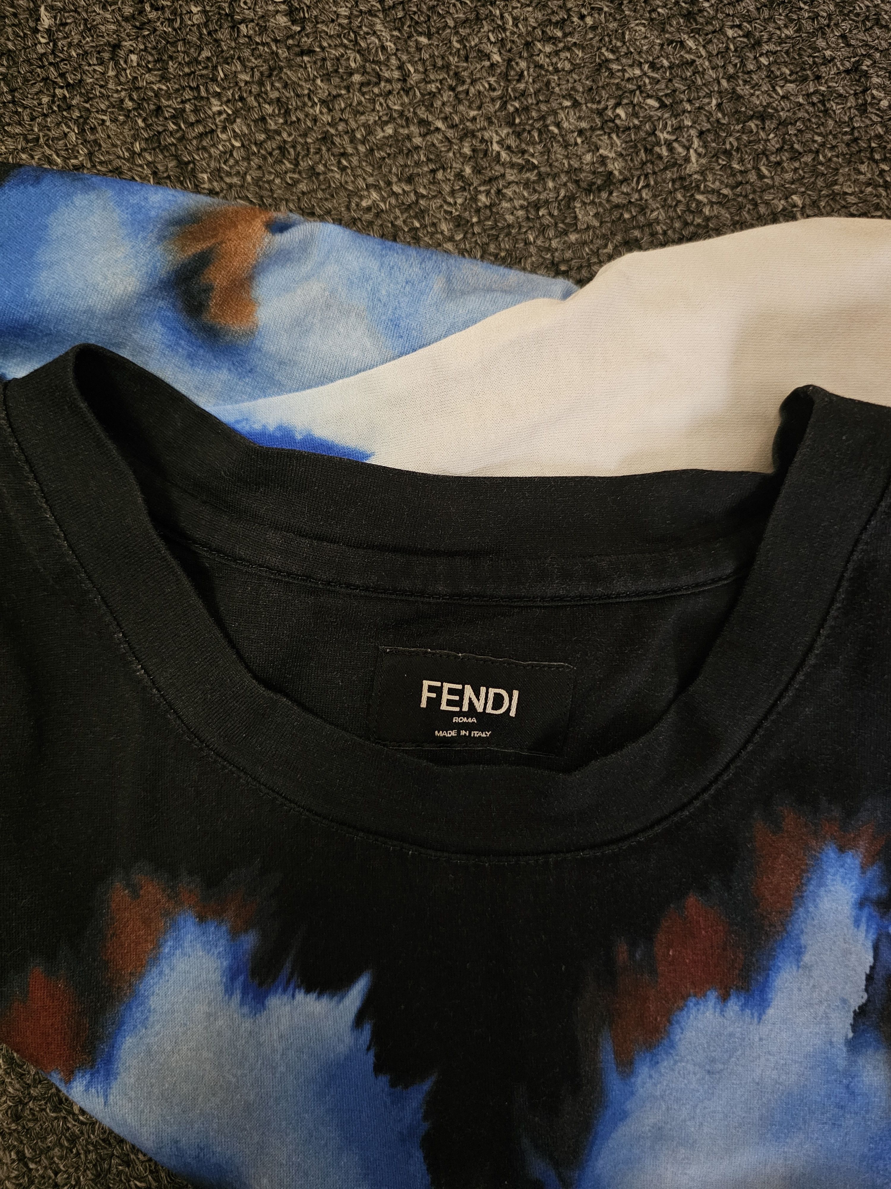 Fendi Fendi Men's Colorful Tie-Dye T-Shirt Size M Size US S / EU 44-46 / 1 - 3 Thumbnail