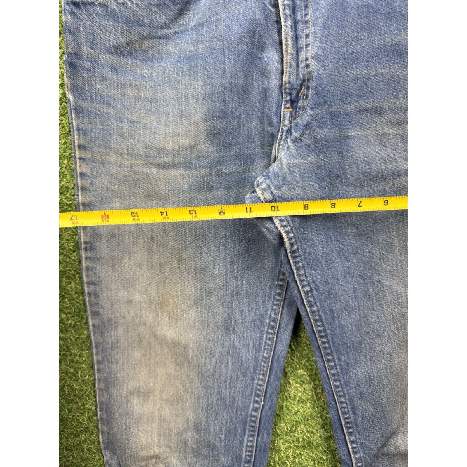 Levi's VINTAGE Levi's 517 Jeans Bootcut 34x38 Blue Denim USA 1981 Levis Saddleman Orange Tab Mens Boots 5-Pocket Men Size US 34 / EU 50 - 3 Thumbnail