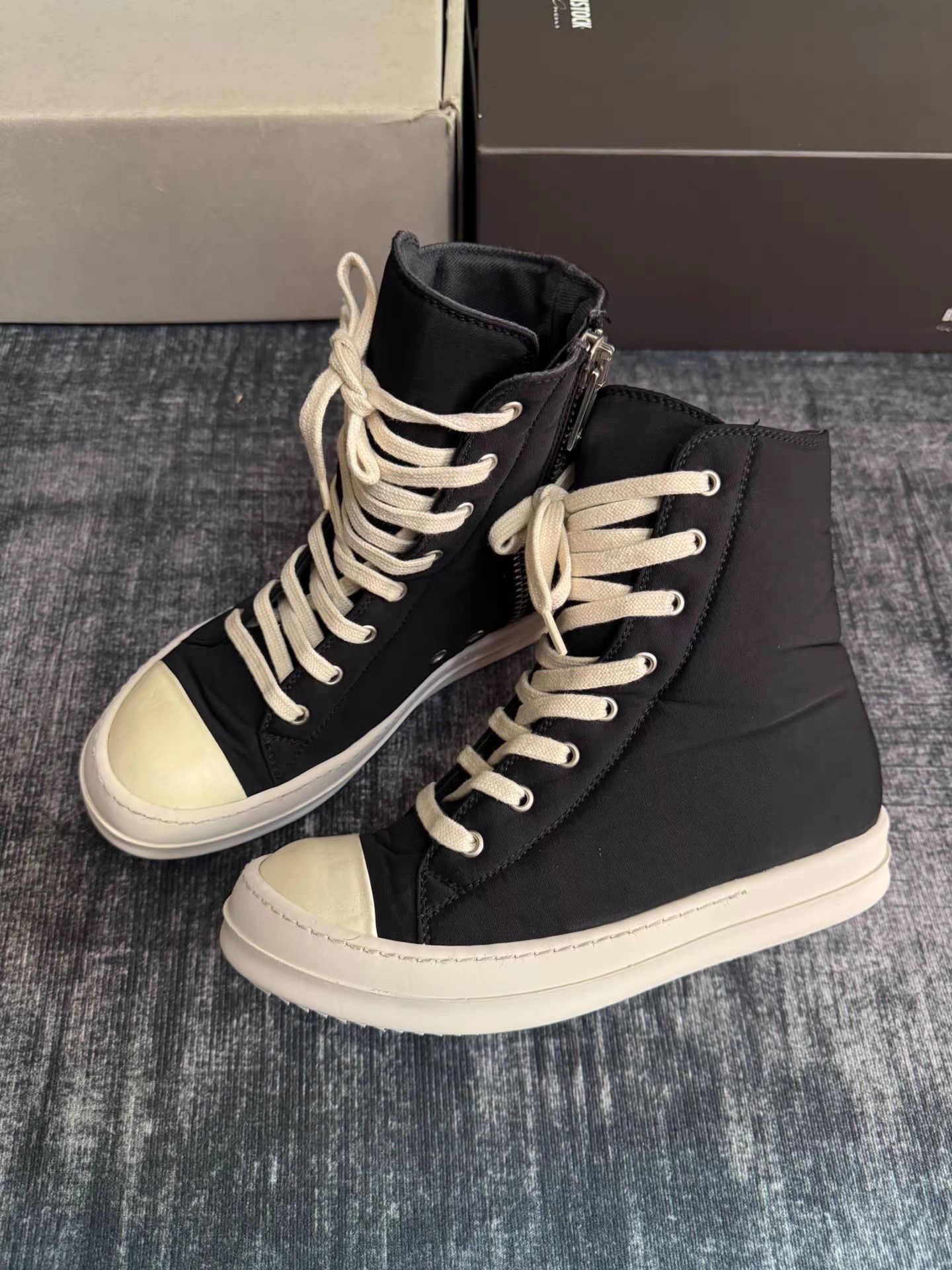 Rick Owens Rick Owens DRKSHDW Satin High Top Size US 7 / IT 37 - 1 Thumbnail