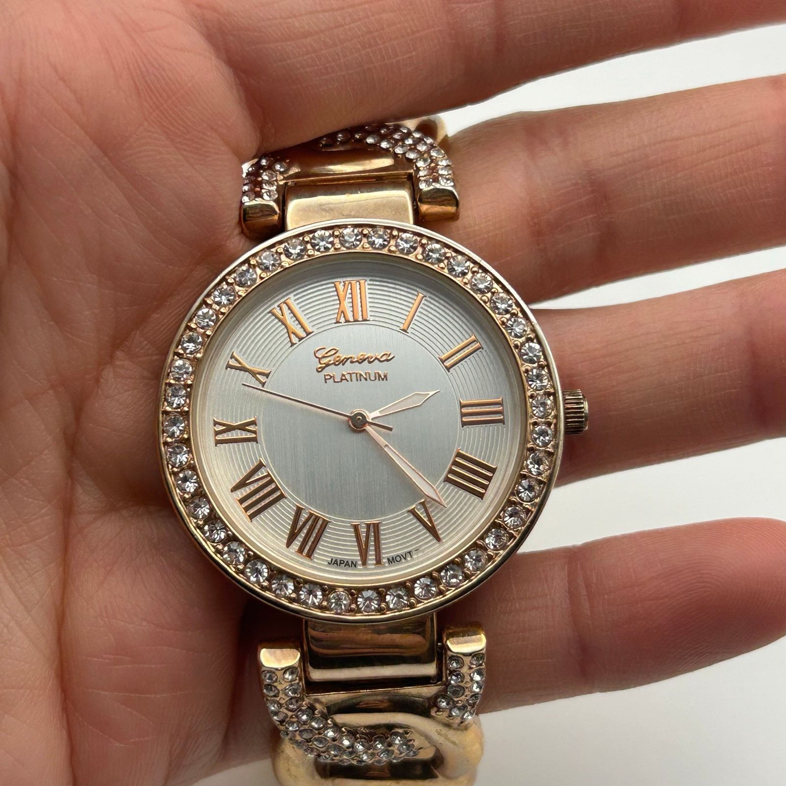 Geneva Geneva Platinum Womens Rose Gold Tone Crystal Accents Watch Size ONE SIZE - 7 Thumbnail