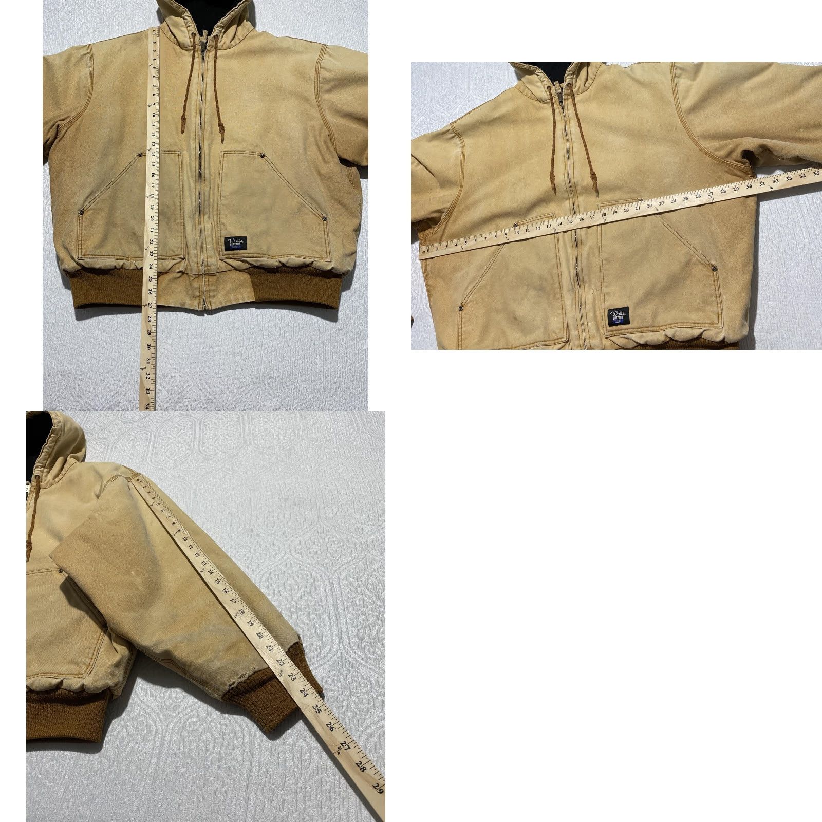 Walls Walls Jacket Mens 2XL Tan Blizzard Pruf Hooded Duck Canvas Insulated Workwear Size US XXL / EU 58 / 5 - 9 Thumbnail