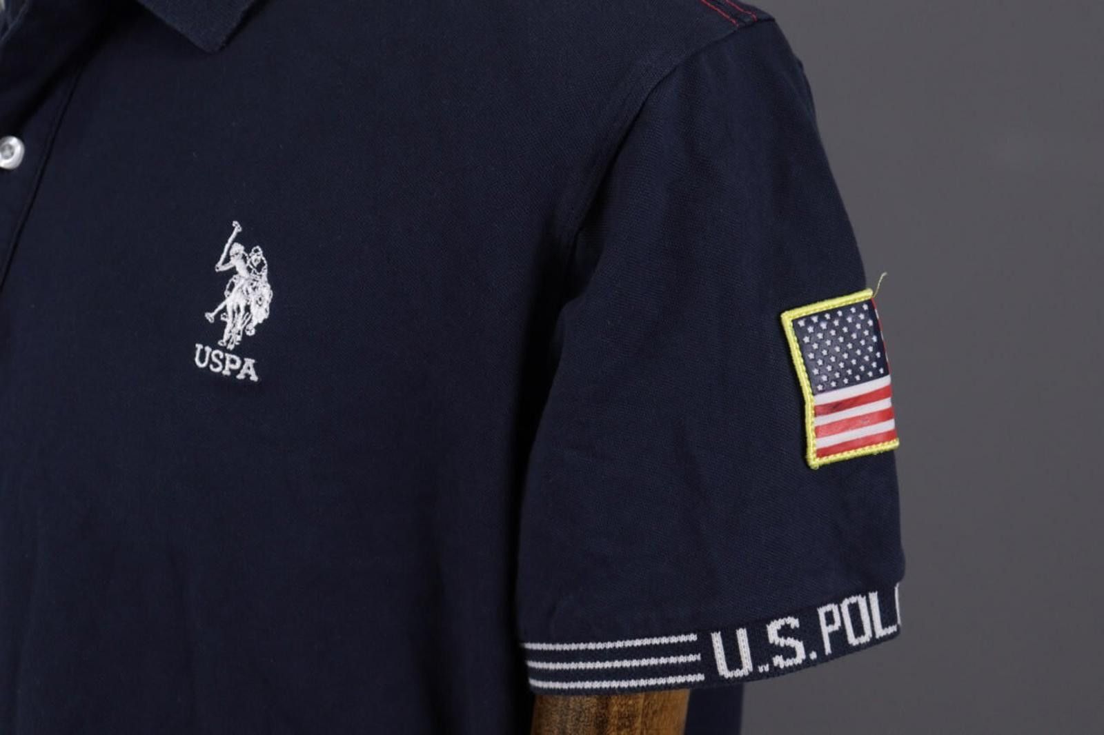 U.S. Polo Assn. U.S.Polo Assn Stretch Fit Blue USA Flag Polo Shirt Size XXL Size US XXL / EU 58 / 5 - 7 Thumbnail