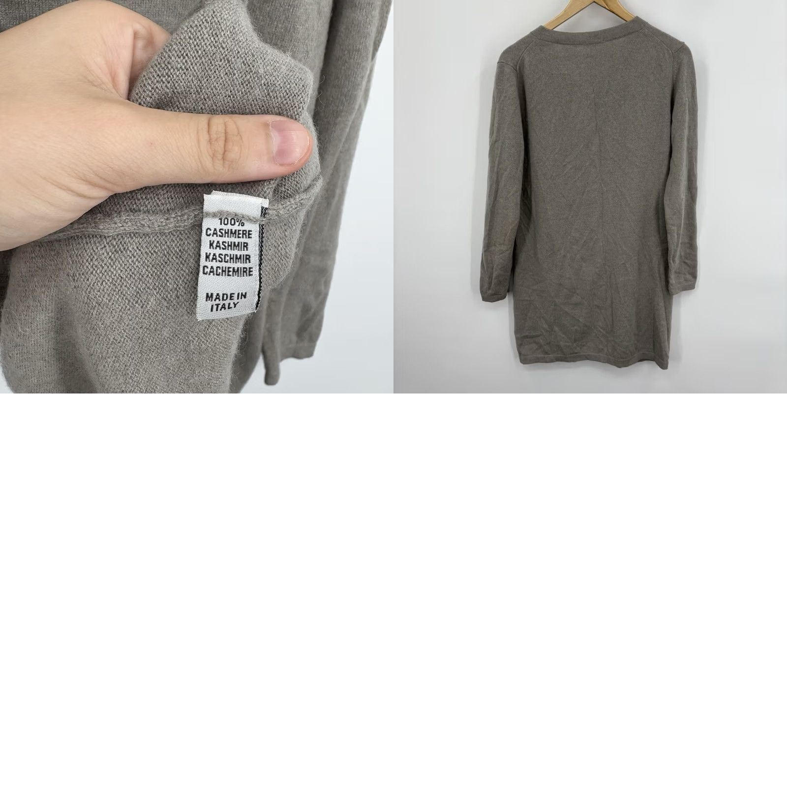 Vintage Gretchen Neal Duster Cardigan Sweater Large Cashmere Italian Luxury Capsule Soft Size L / US 10 / IT 46 - 8 Thumbnail