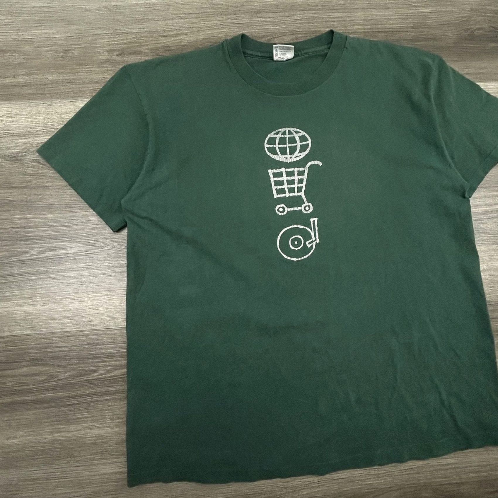 Anvil VINTAGE U2 Shirt Mens XL Green Anvil PopMart Tour 97 Tee 90s Concert Shirt Size US XL / EU 56 / 4 - 4 Thumbnail