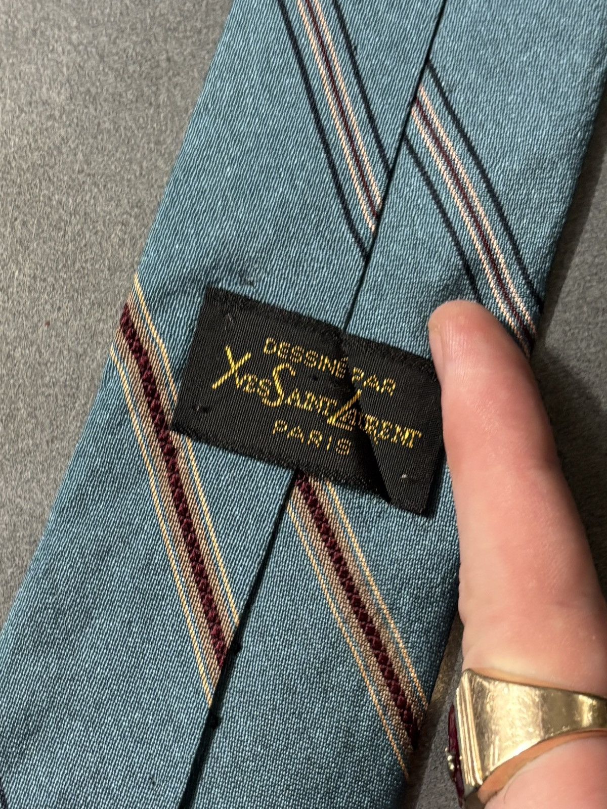 Yves Saint Laurent 1970s Yves Saint Laurent Silk Tie 80s Vintage YSL Necktie Size ONE SIZE - 3 Thumbnail