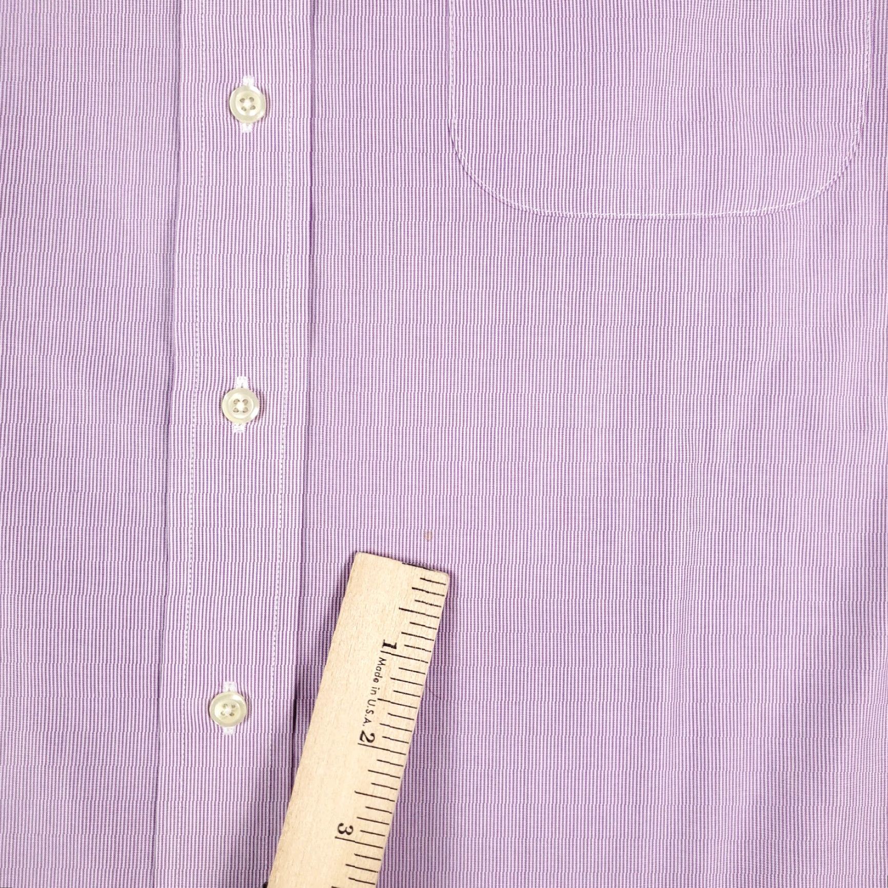 Brooks Brothers Brooks Brothers Dress Shirt Mens 16 Purple Striped Long Sleeve Button-Down Regular Fit Size 42R - 3 Thumbnail