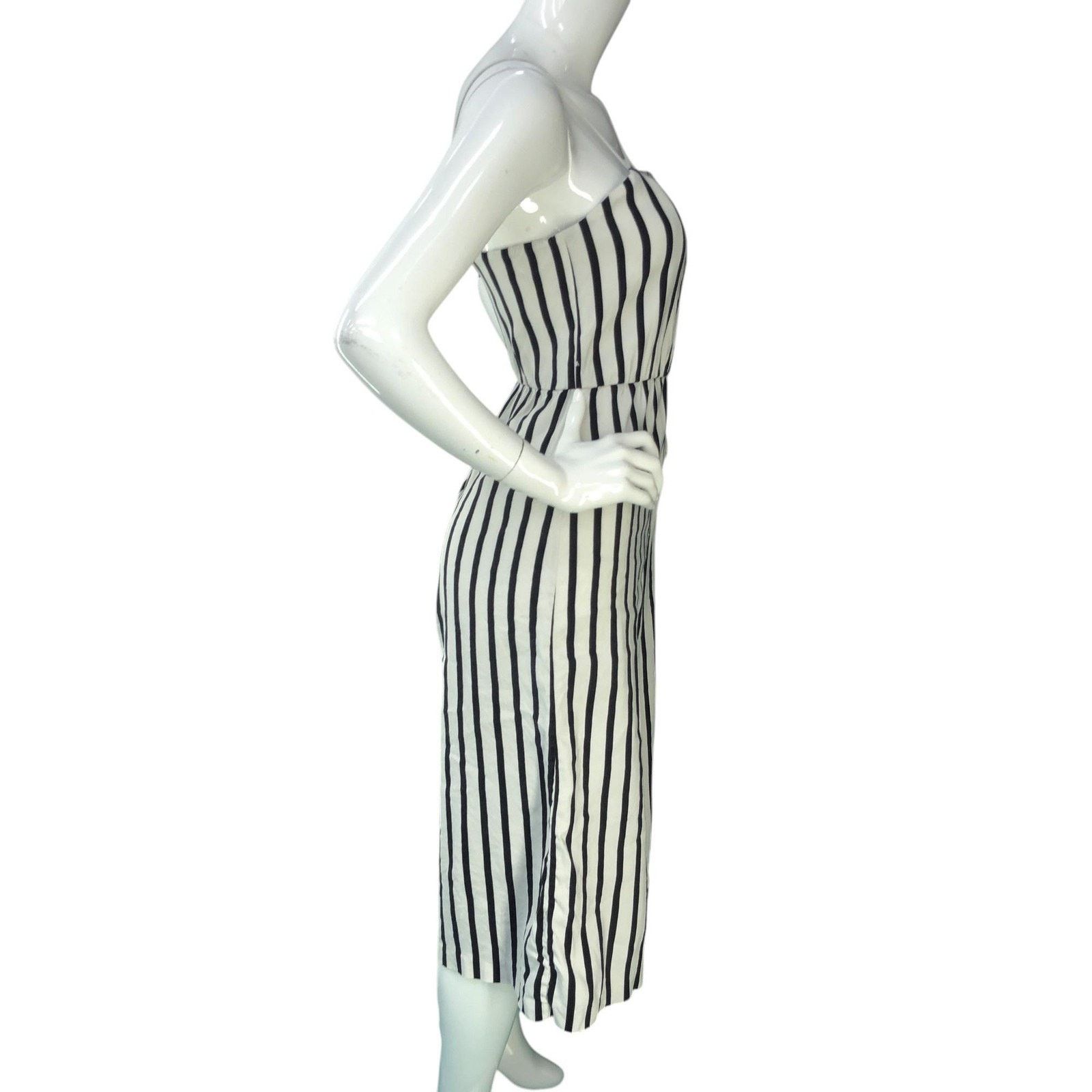 Alice + Olivia Alice + Olivia Jumpsuit 4 Striped Linen Cropped Wide Leg Size 27" / US 4 / IT 40 - 9 Thumbnail