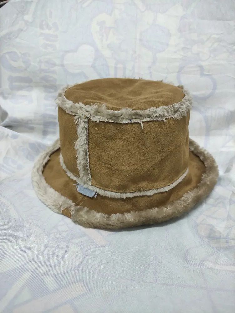 Japanese Brand ALPHA CUBIC VINTAGE SHEARLING SHERPA BUCKET HAT Size ONE SIZE - 6 Thumbnail