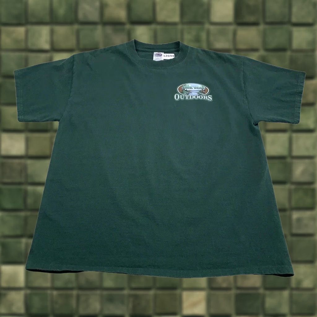 Delta VINTAGE Buck Wear 2004 Delta Magnum Weight Graphic Hunting T Shirt Large Women Green Size L / US 10 / IT 46 - 1 Thumbnail