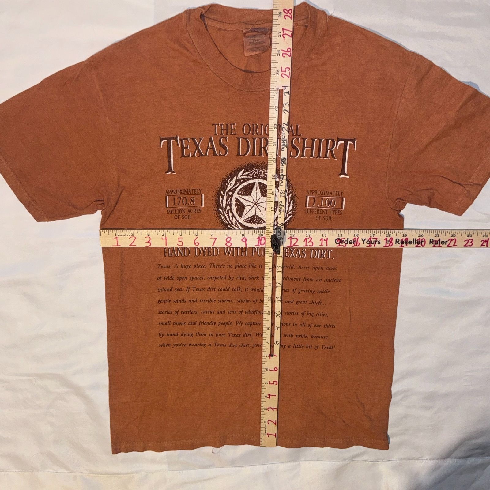 Hanes The Original Texas Dirt Shirt Hand Dyed By Texas Dirt Souven Size US M / EU 48-50 / 2 - 4 Thumbnail