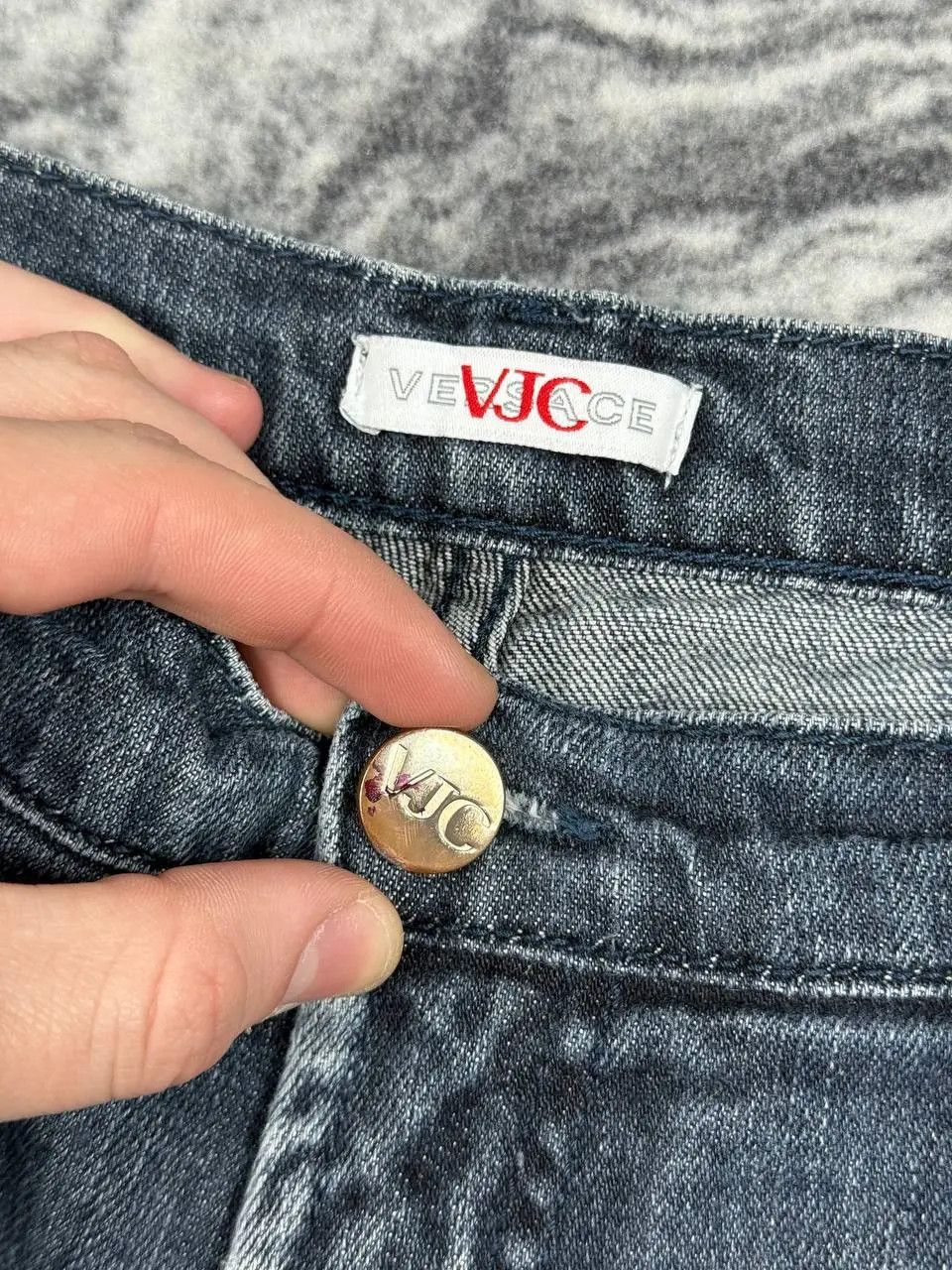 Versace Vintage Versace Jeans Denim Big Logo Rhinestones Size US 33 - 6 Thumbnail
