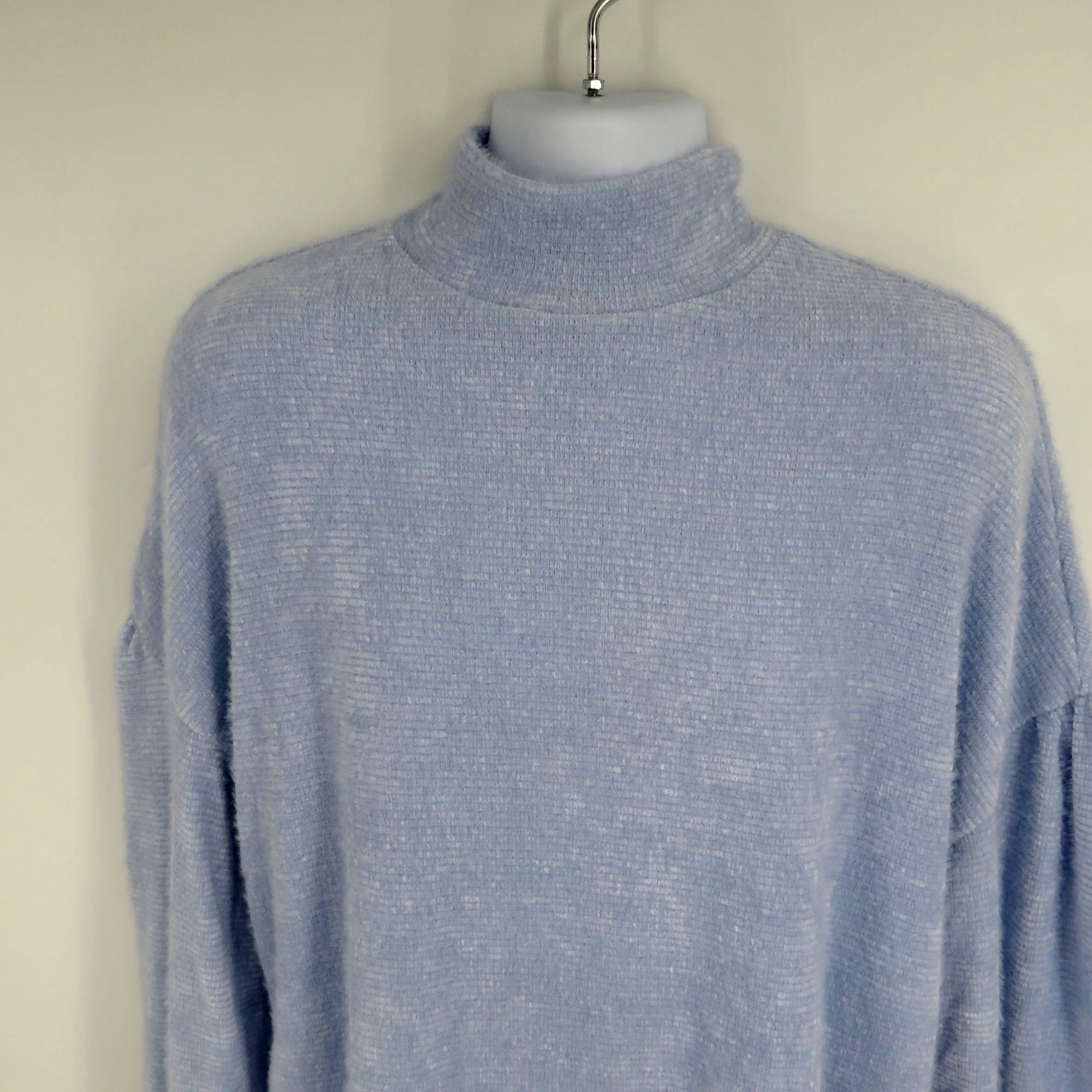 Other Sanctuary Womens XL Blue Chenille Mockneck Pullover Sweater Size XL / US 12-14 / IT 48-50 - 3 Thumbnail