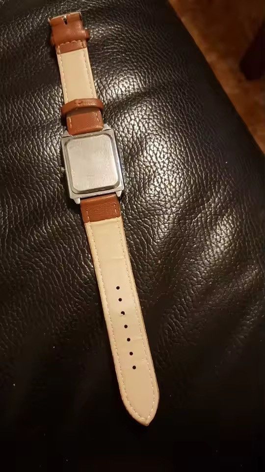 Japanese Brand Classic Roman Dial Quart Watch– Leather Strap Size ONE SIZE - 4 Thumbnail