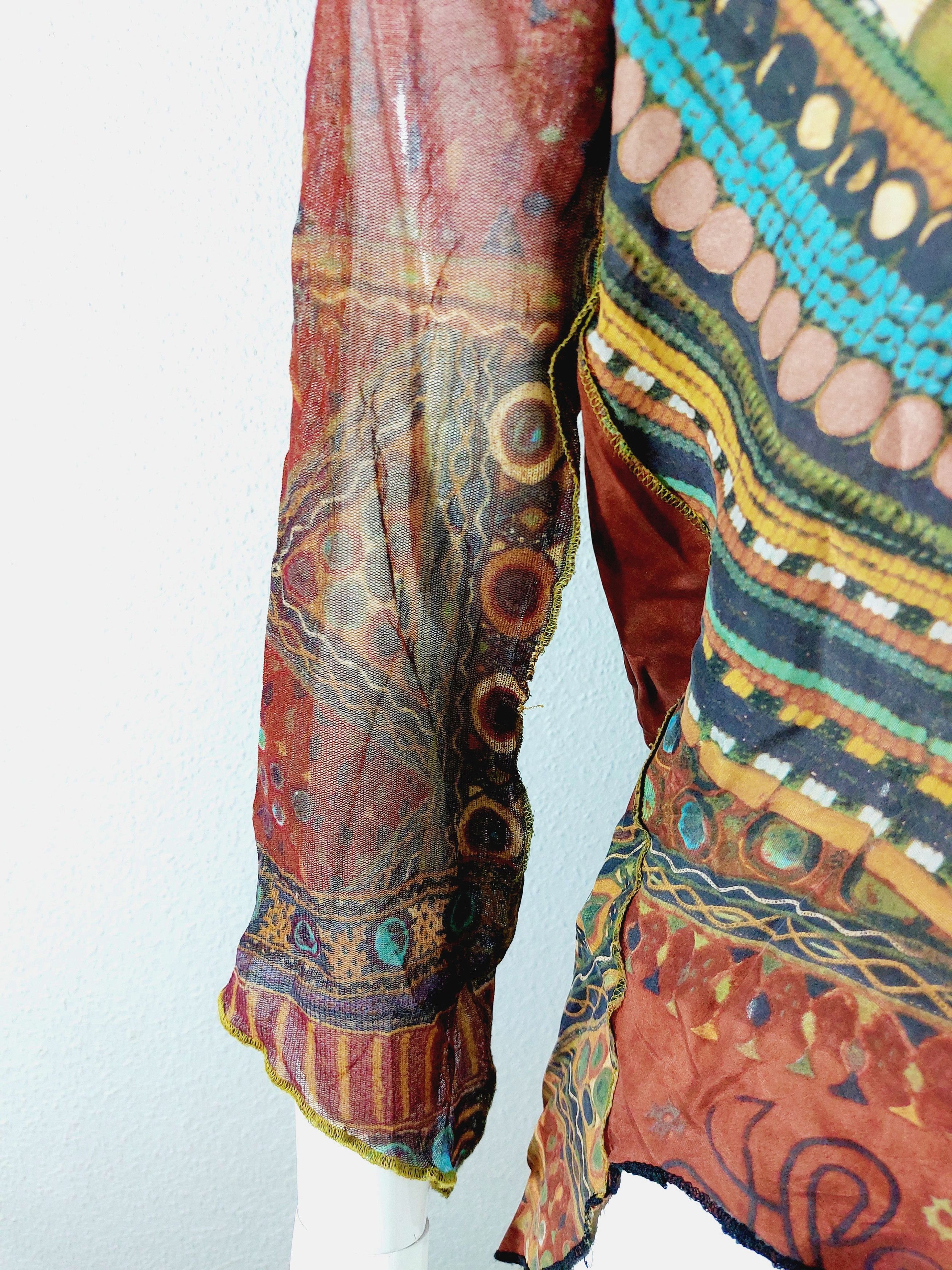 Jean Paul Gaultier Jean Paul Gaultier Rainbow Boho Hippe Kaleidoscope Top Shirt Size US S / EU 44-46 / 1 - 6 Thumbnail