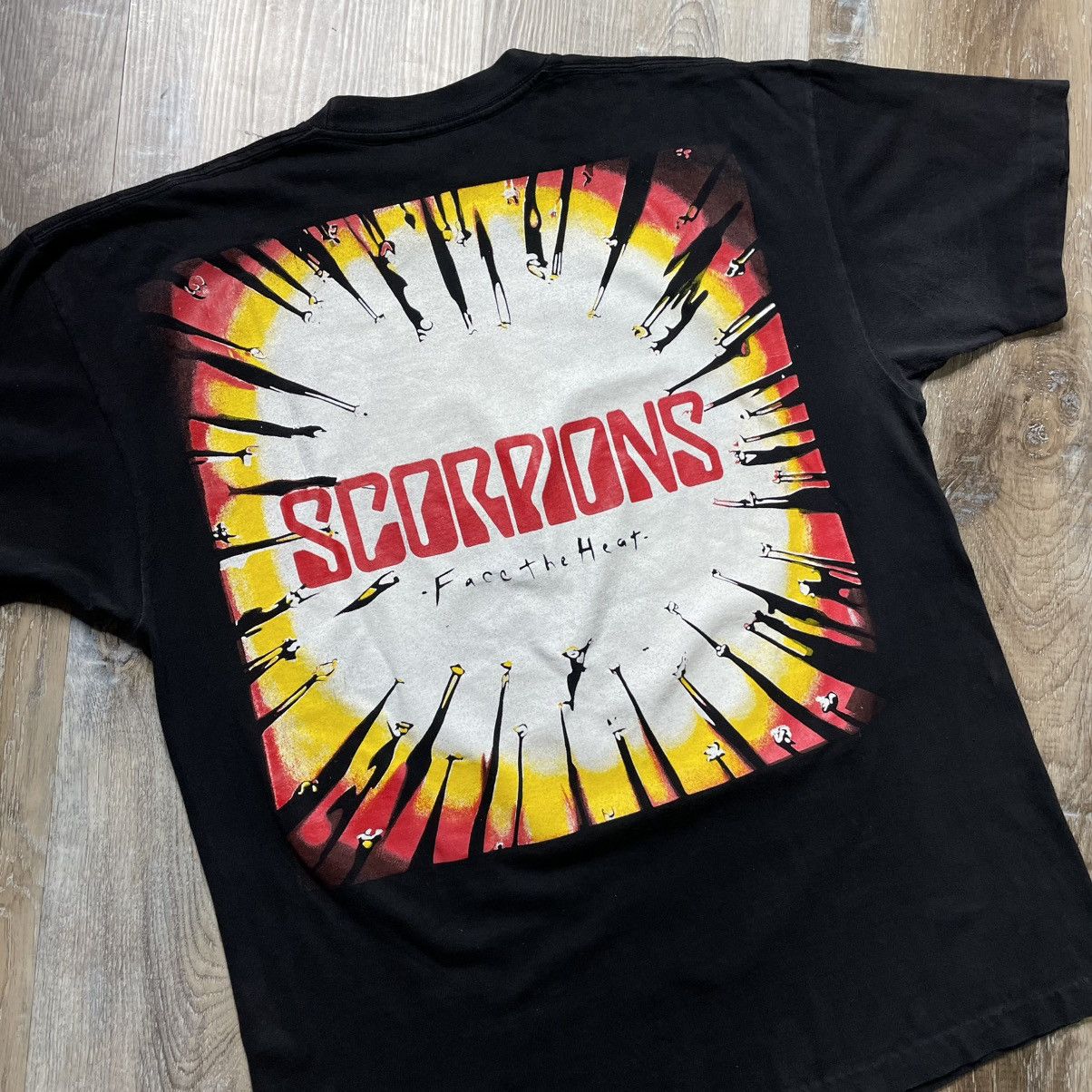 Band Tees 1993 Scorpions Feel Burn Vintage Band Tee Shirt Mens Large Size US L / EU 52-54 / 3 - 5 Thumbnail