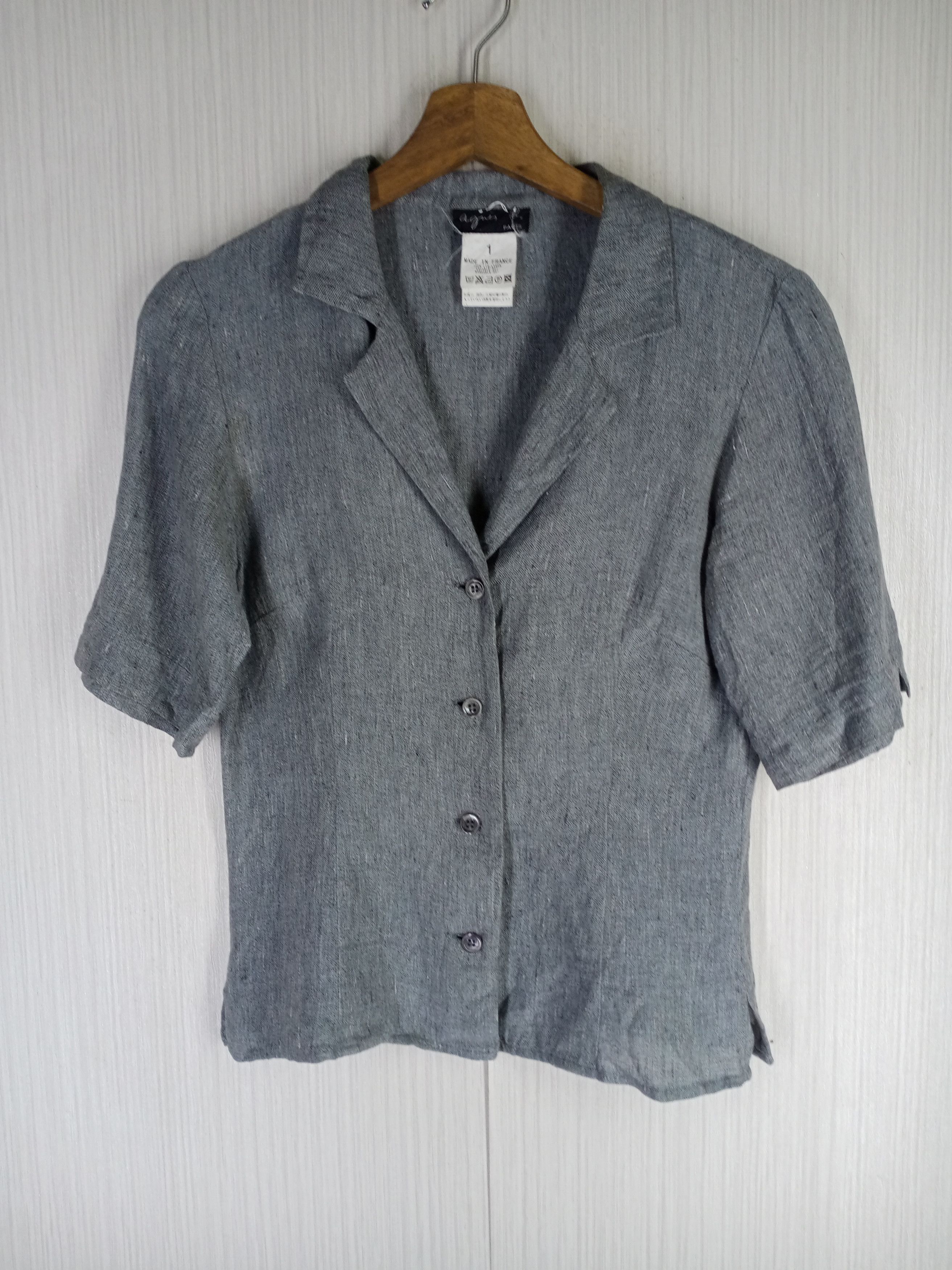 Vintage × agnes b. Rare Vintage Agnes B. Paris Linen Lightweight Blazer Size S / US 4 / IT 40 - 1 Thumbnail
