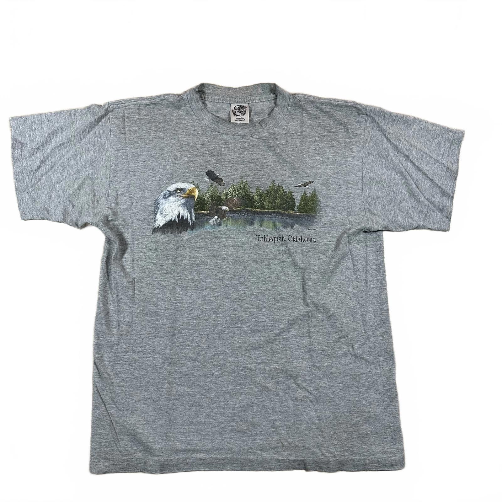 American Eagle Outfitters Eagle Products T-Shirt Gray Eagle Tahlequah Oklahoma Vintage Size US L / EU 52-54 / 3 - 1 Thumbnail