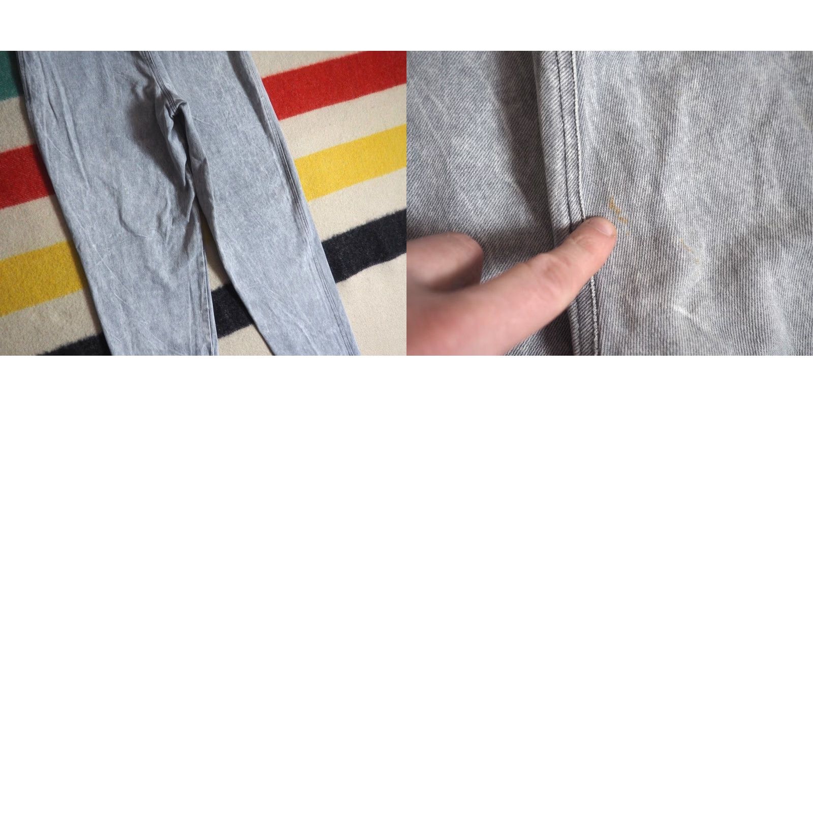 Vintage VINTAGE UnionBay Denim Jeans Pants 28x30 Gray Acid Wash High Waist 1980s Womens Size 28" / US 6 / IT 42 - 8 Thumbnail