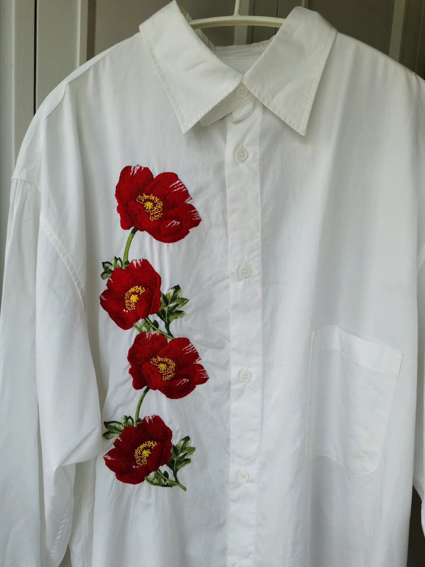 Yohji Yamamoto Yohji Yamamoto 1988 Embroidered Camellia Shirt S3 Worn Size US L / EU 52-54 / 3 - 2 Thumbnail