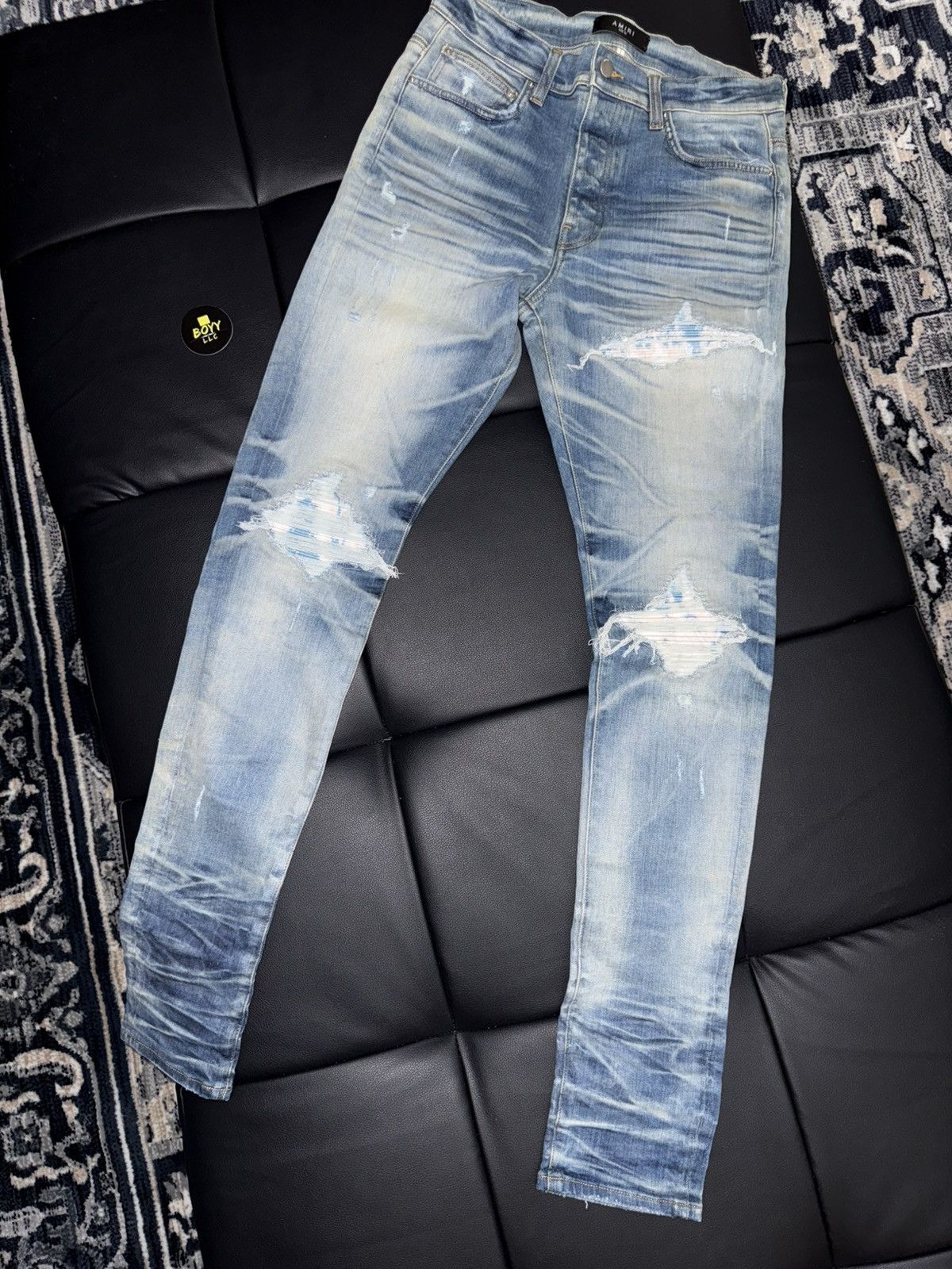 AMIRI MX1 アイスブルー タイダイ クラッシュデニム SIZE:32 AMIRI MX1 アイスブルー タイダイ クラッシュデニム SIZE:32