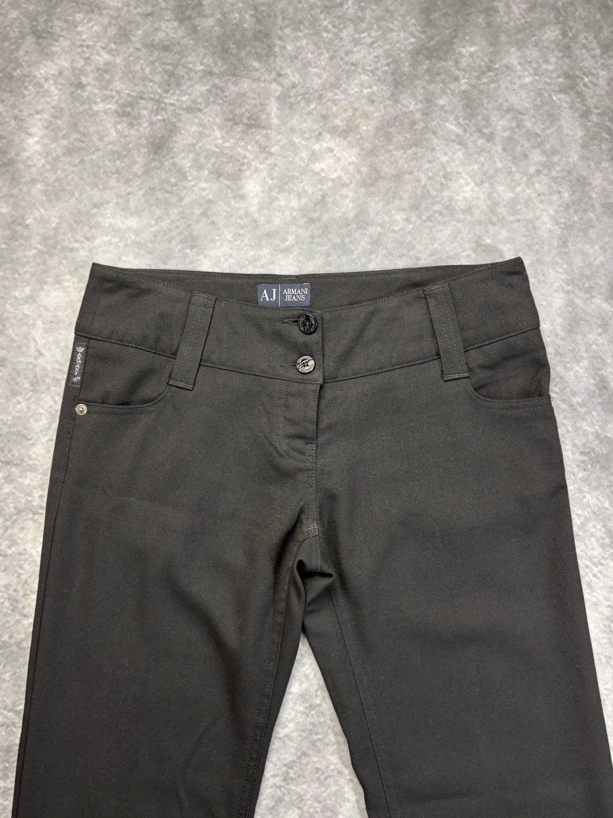 Armani × Giorgio Armani × Vintage Vintage Armani Jeans Black Trousers 2000s Italy Capo Campion Size 29" - 5 Thumbnail