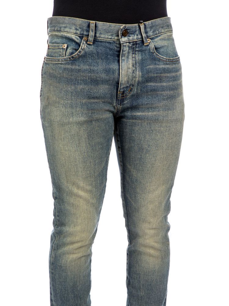 Saint Laurent Paris o1bcso1str1124 Skinny Fit Jeans in Blue Size US 29 - 4 Thumbnail