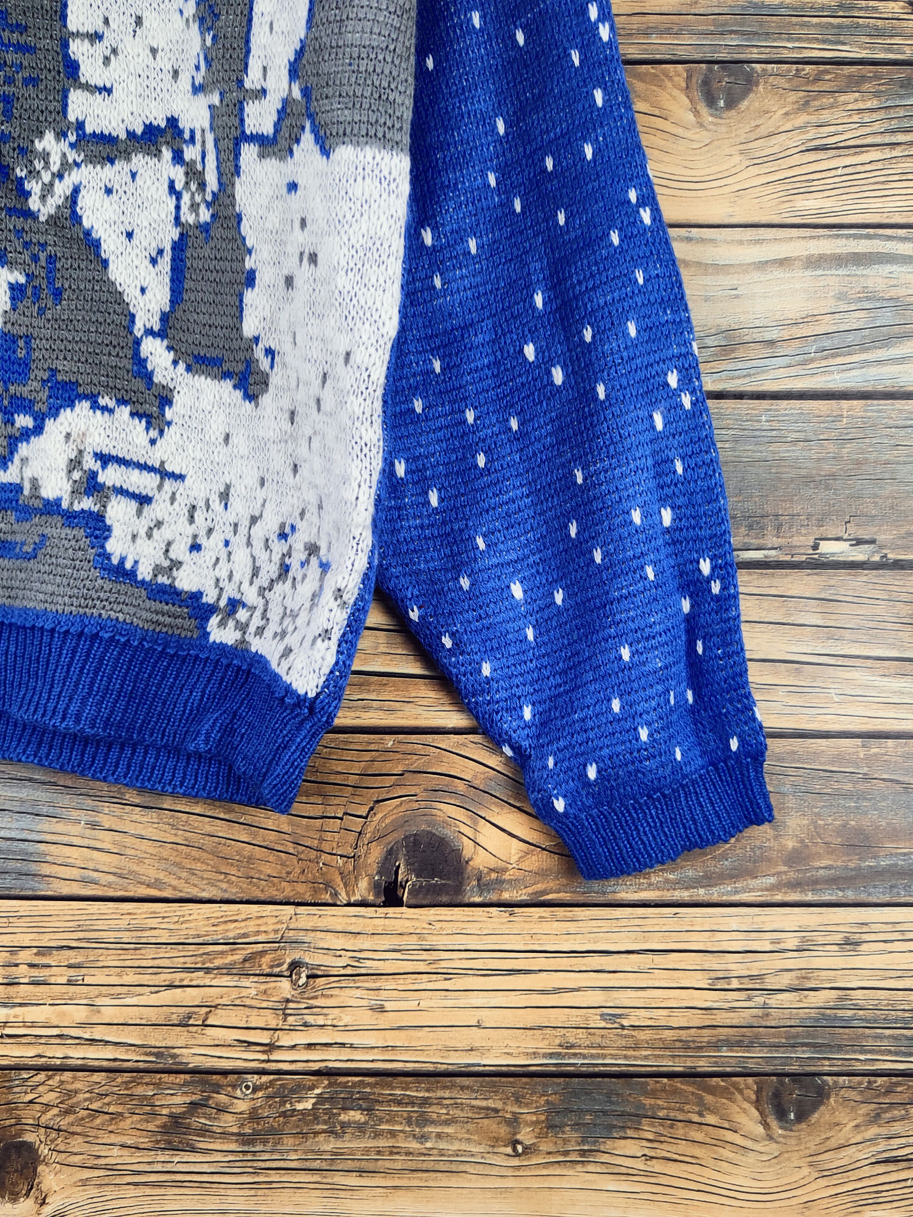Japanese Brand DL Trendy Blue Knitwear Sweatshirts #46-144 Size US M / EU 48-50 / 2 - 6 Thumbnail