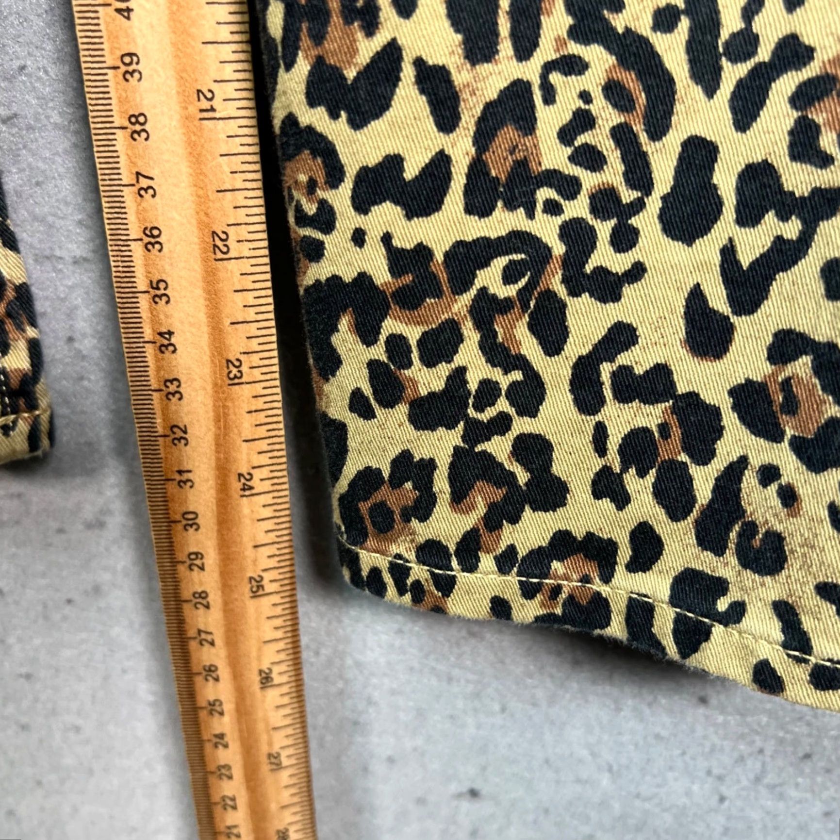 J.Crew J. Crew Womens 29 Leopard Print Straight Leg Pants Stretch Cotton Denim Beige Color Regular Rise High Inseam 26 In Ankle 30 Waist Womens Pants Size 29" - 7 Thumbnail