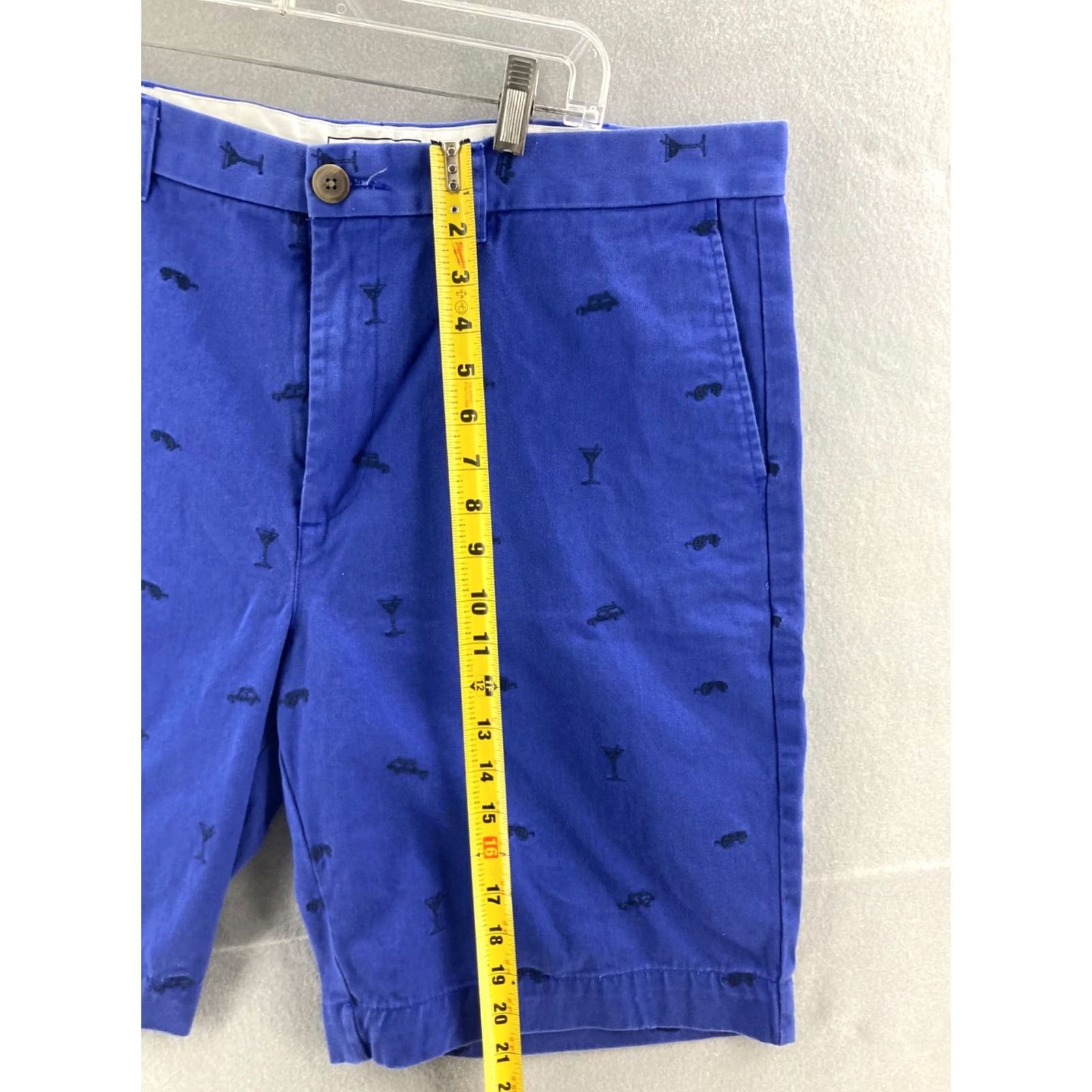 Stafford Stafford Blue Cocktail Cars AOP 38 Regular 5-Pocket Cotton Shorts Mens Shirt/Shorts? Size US 38 / EU 54 - 4 Thumbnail