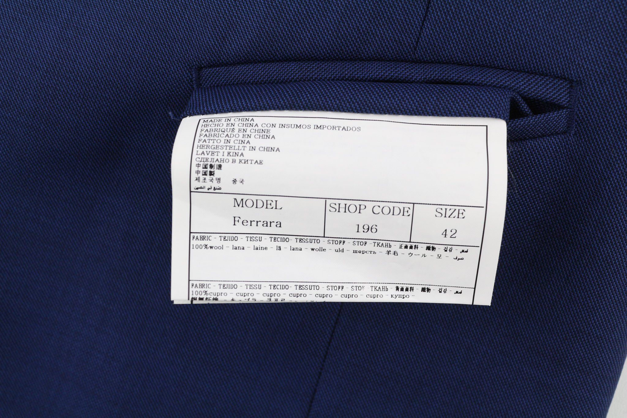 Suitsupply UK32/UK34 Blue Wool 2in1 Single-Breasted Suit 81287 Size 34R - 12 Thumbnail