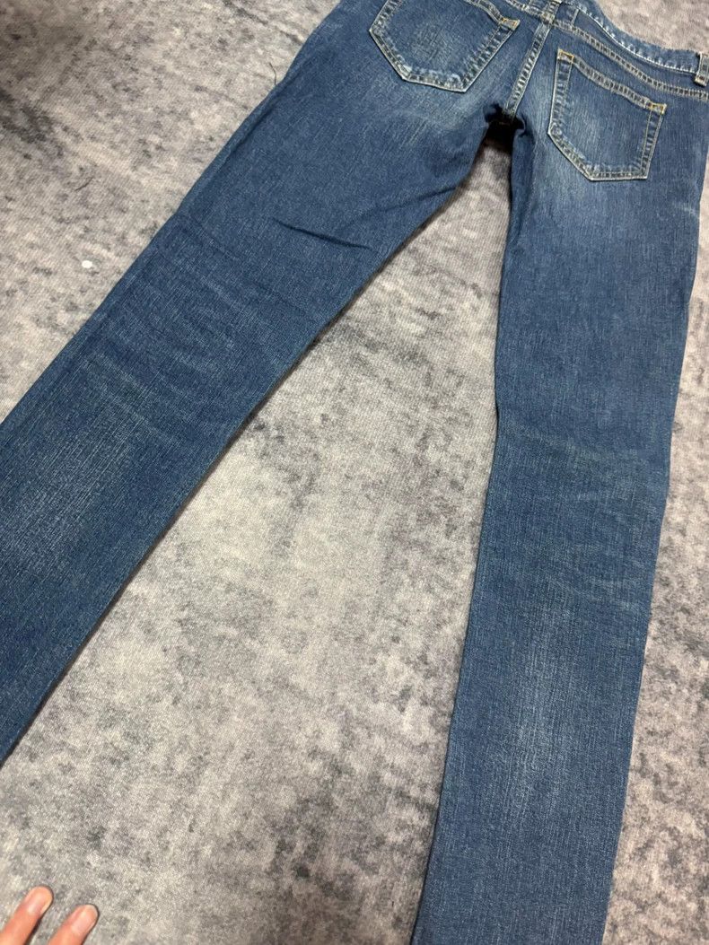 Saint Laurent Paris Saint Laurent Paris 13ss Cat Claw Washed Base Dark Blue Jea Size US 26 / EU 42 - 4 Thumbnail
