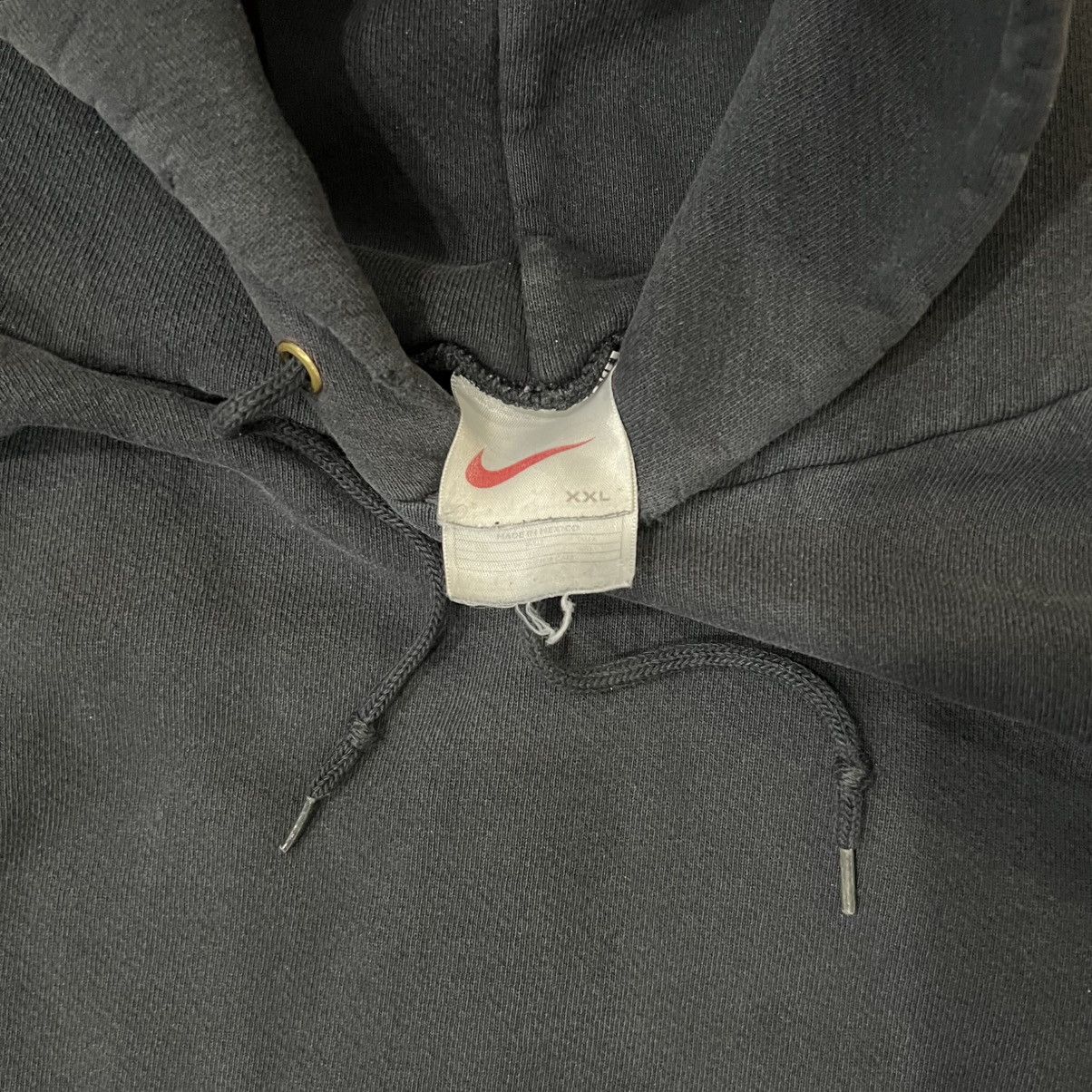 Nike Vintage 90s Nike Center Swoosh Hoodie Faded Black size XXL Size US XXL / EU 58 / 5 - 4 Thumbnail