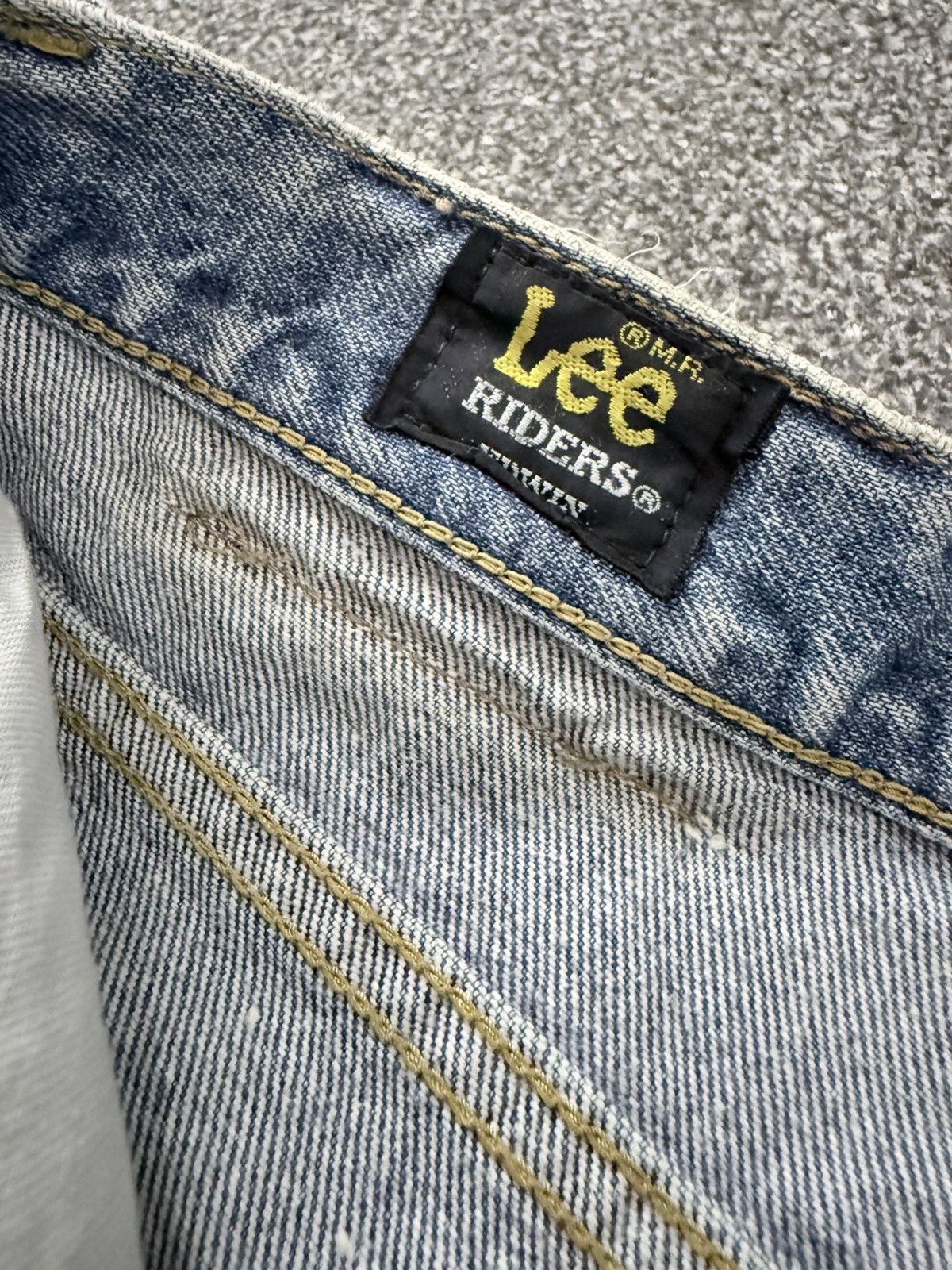 Lee × Number (N)ine Vintage 90s Acid Wash Lee Edwin Relaxed Fit Distressed Denim Size US 32 / EU 48 - 15 Thumbnail