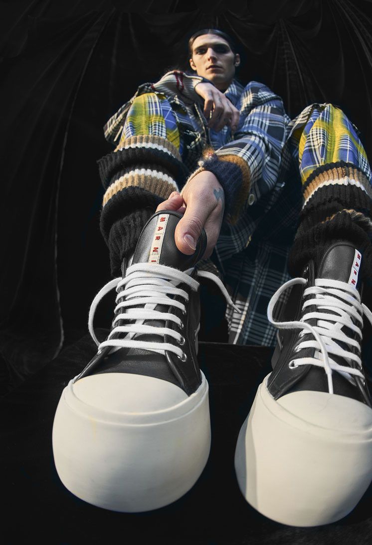 Marni $790 FW21 Pablo Leather Sneakers w/ chunky platform sole Size US 9 / EU 42 - 2 Thumbnail