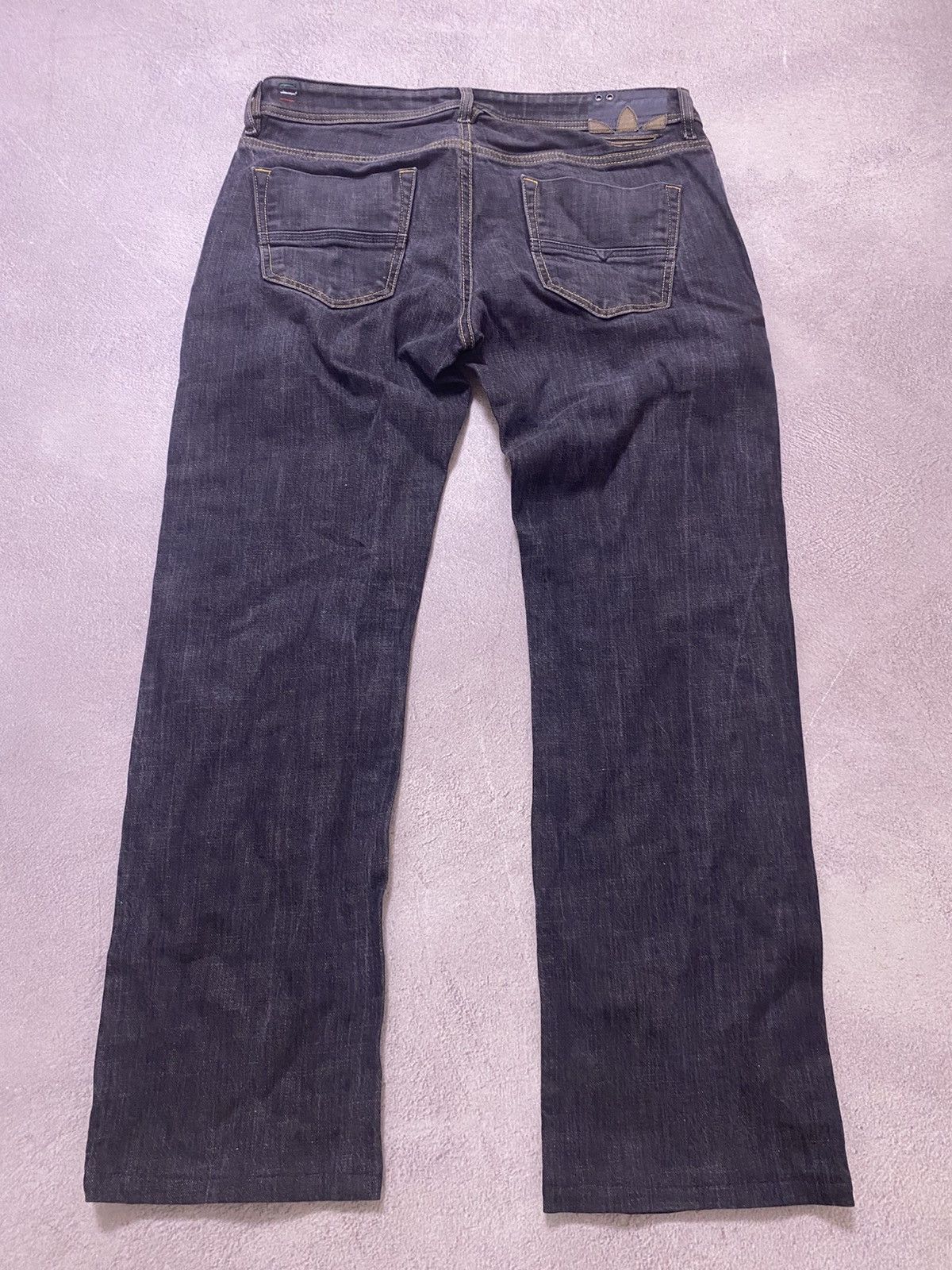 Adidas × Diesel Diesel Faded blue Baggy avant garde denim y2k jeans pants Size US 33 - 2 Thumbnail