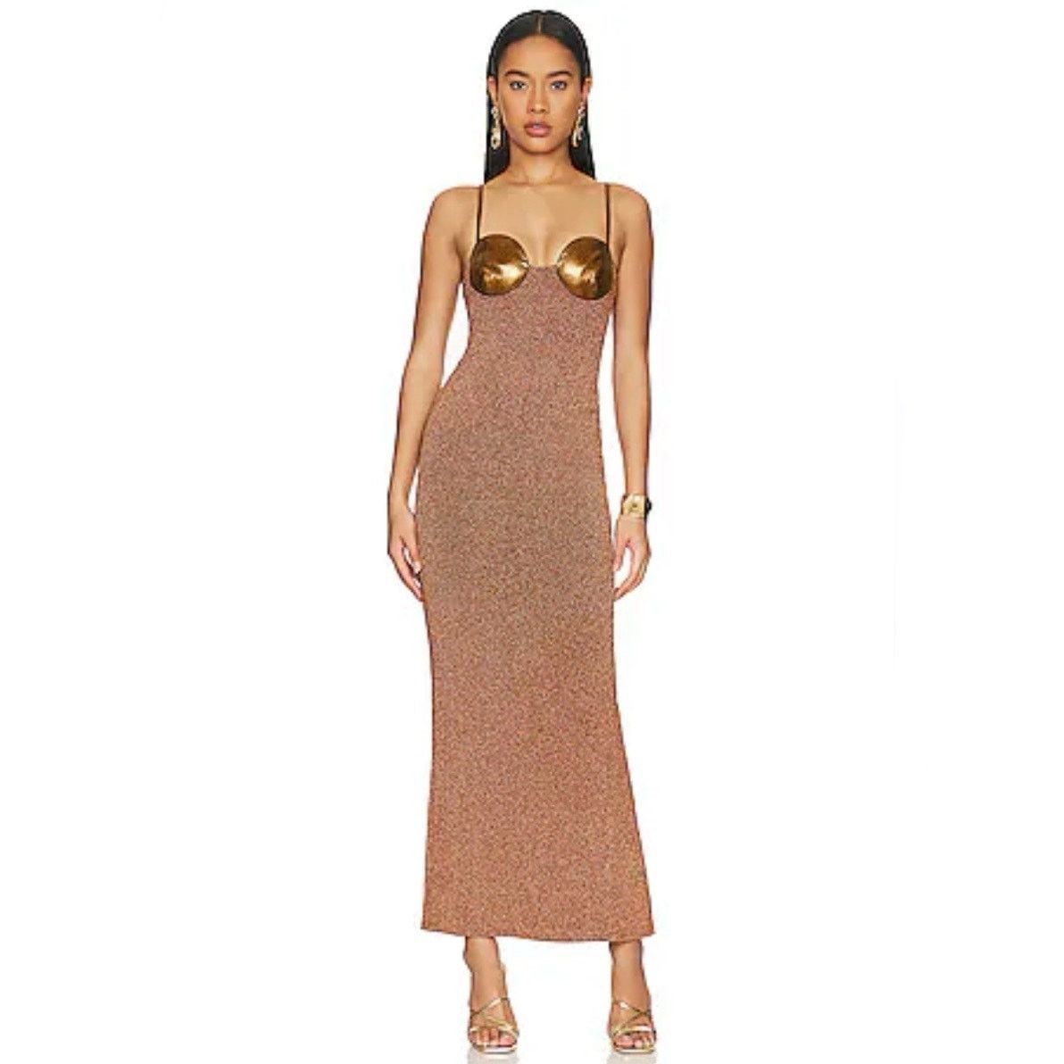 Camila Coelho Camila Coelho Donna Gown in Copper Metallic gold size S D1 Size S / US 4 / IT 40 - 1 Thumbnail