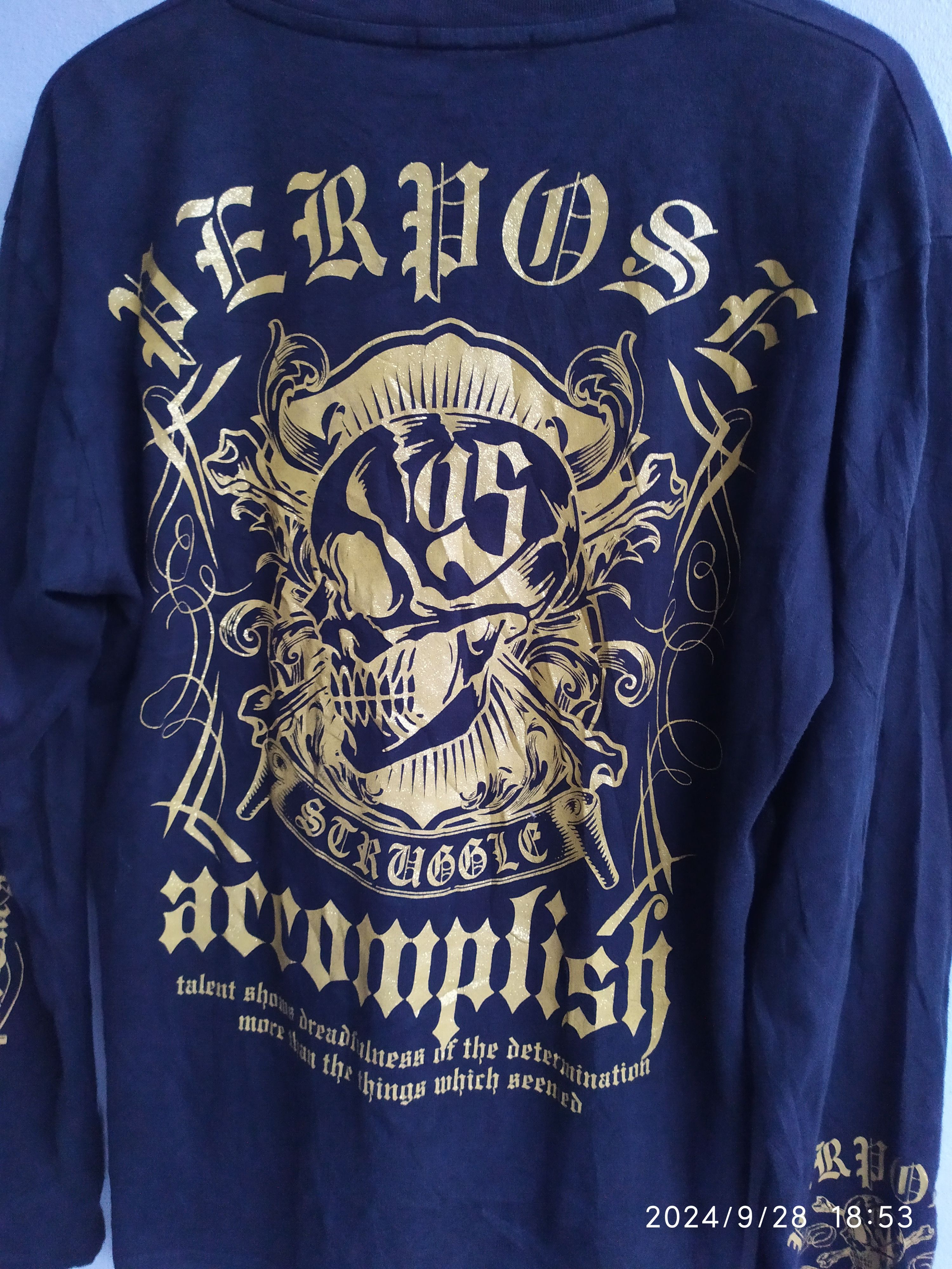 If Six Was Nine × Japanese Brand × Le Grande Bleu (L.G.B.) Japanese Remark Gear-Poem Long Sleeve isfixwasnine lgb style Size US L / EU 52-54 / 3 - 7 Thumbnail