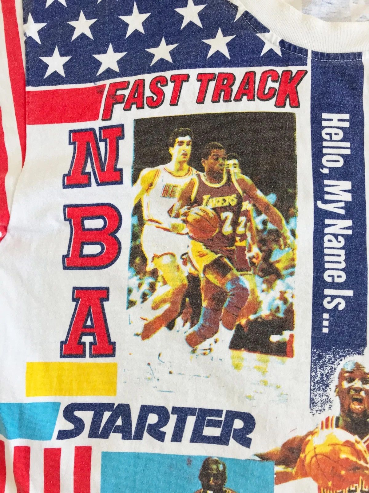 Starter RARE Vintage 90s STARTER T shirt Single stitch Jordan NBA Size US M / EU 48-50 / 2 - 6 Thumbnail