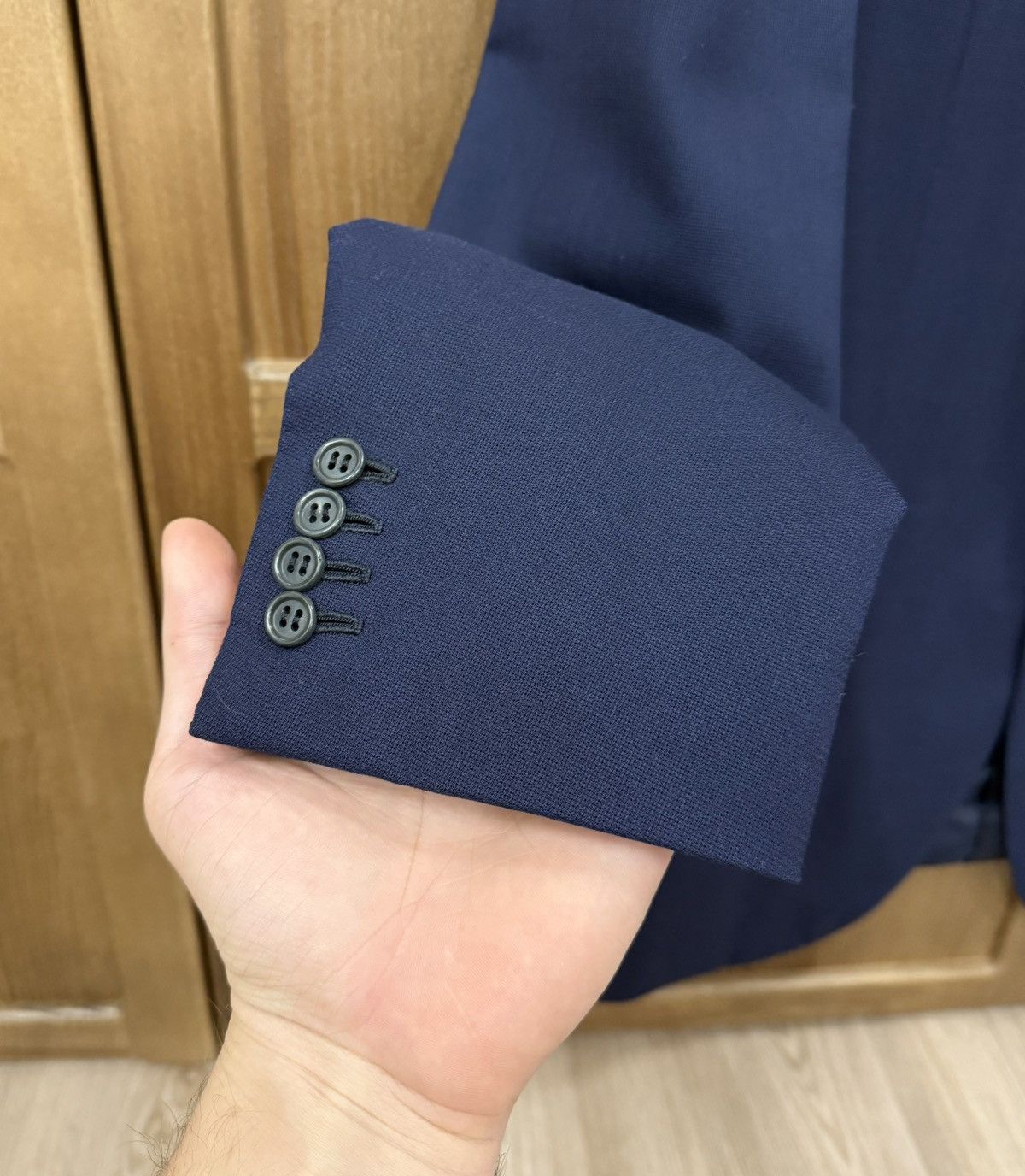 Kiton Kiton Napoli Navy Blue Wool Blazer Three Button Jacket Size 42R - 2 Thumbnail