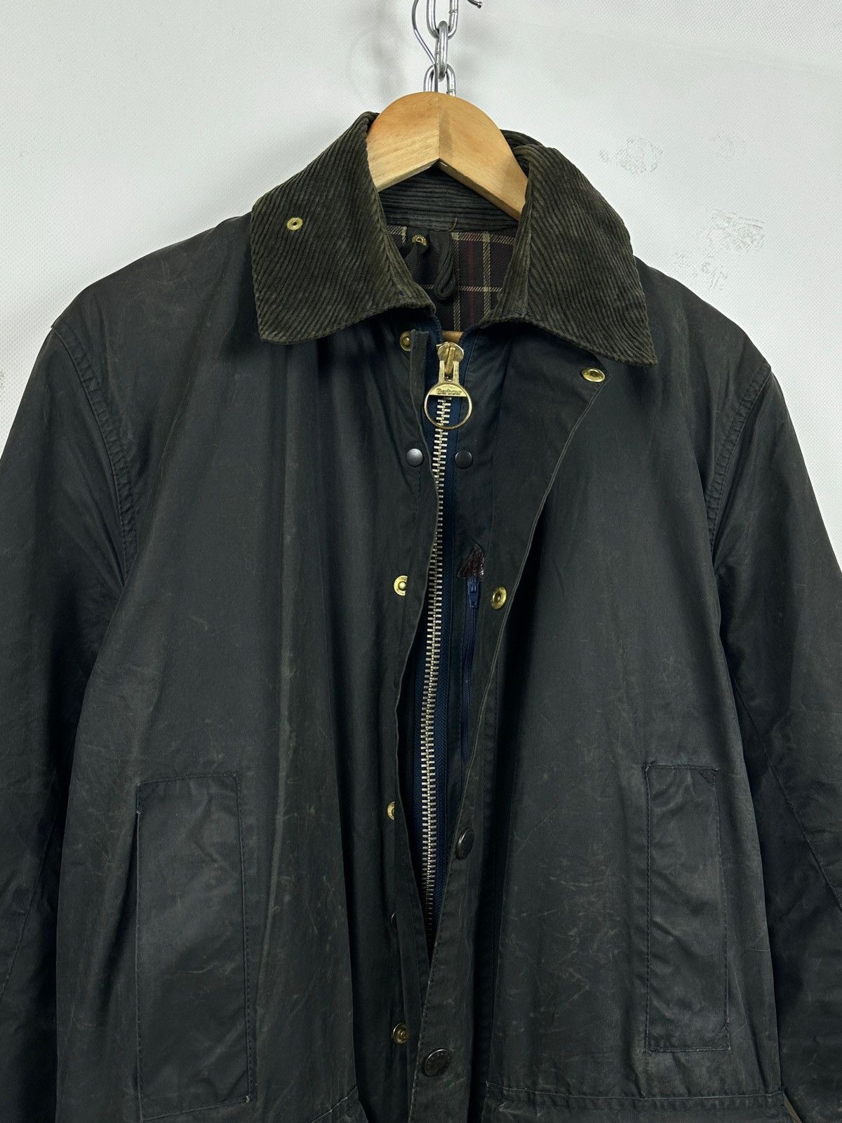 Barbour Vintage Barbour Border Waxed Coat Jacket Made in England Size US S / EU 44-46 / 1 - 9 Thumbnail