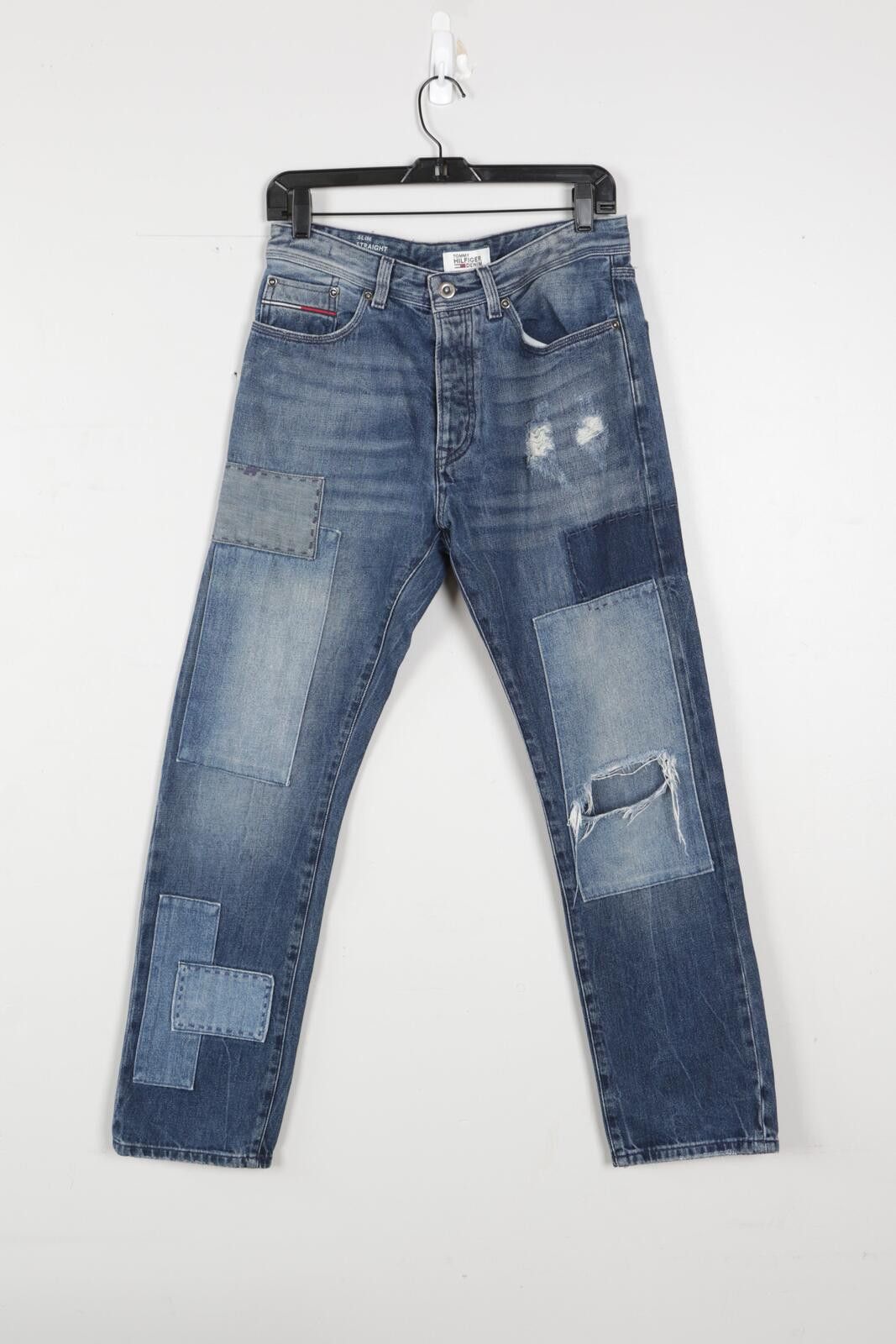 Tommy Hilfiger 00's Tommy Hilfiger Denim Patchwork Slim Fit Jeans Size US 30 / EU 46 - 1 Thumbnail