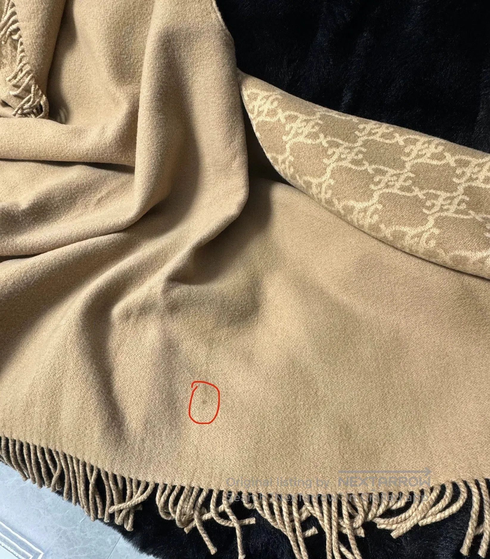 Fendi fendi shawl in beige with logo. Size ONE SIZE - 4 Thumbnail