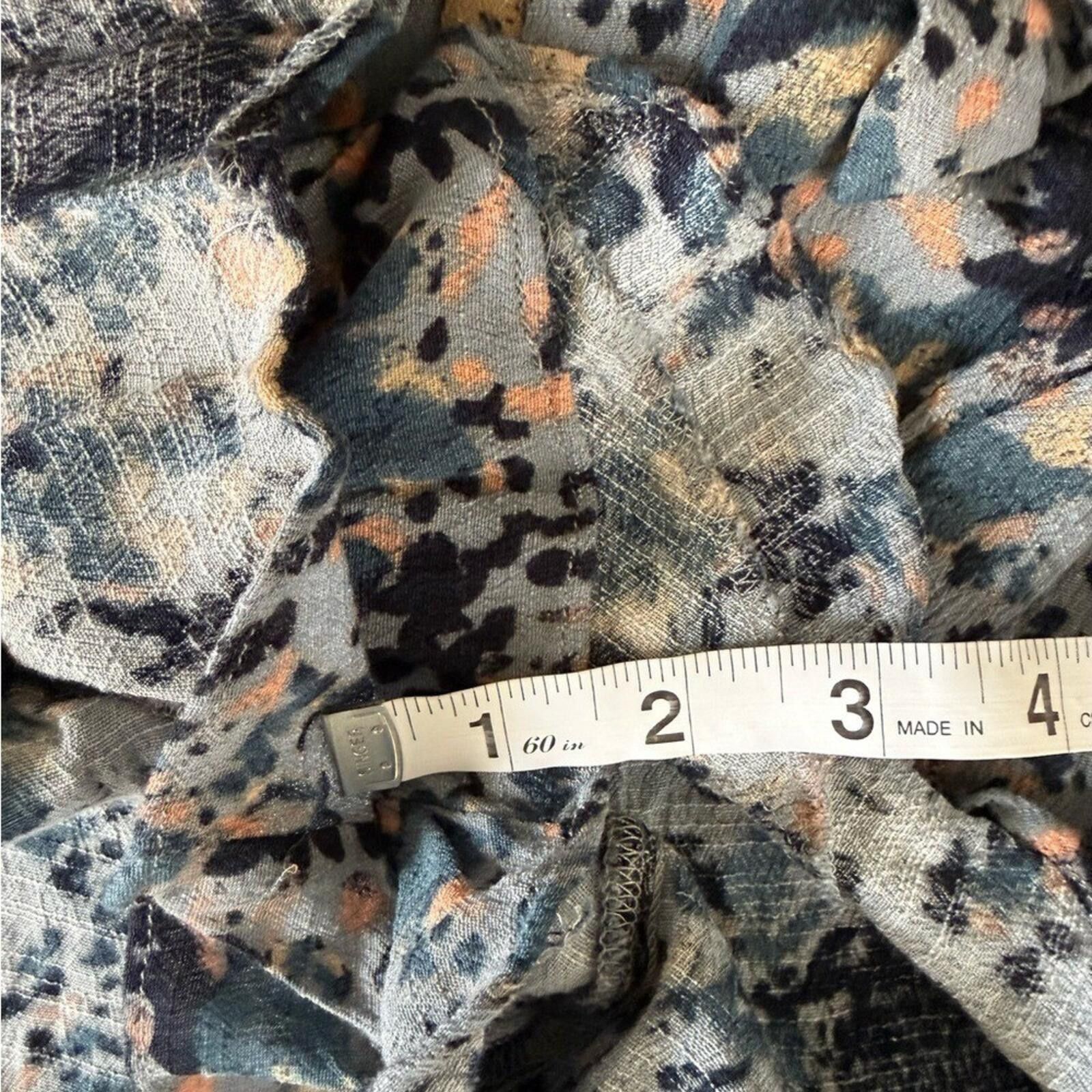 Free People Free People Floral Wrap Romper Boho Ruffle Tie Waist Blue S Size 28" / US 6 / IT 42 - 12 Thumbnail