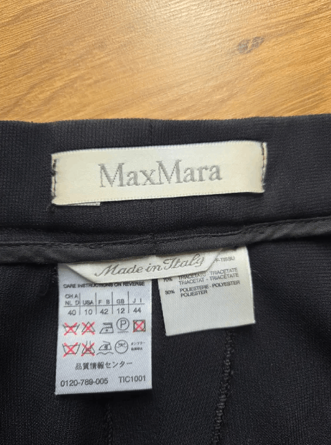 Max Mara Max Mara black tailored trousers in a triacetate blend Size 30" / US 8 / IT 44 - 10 Thumbnail