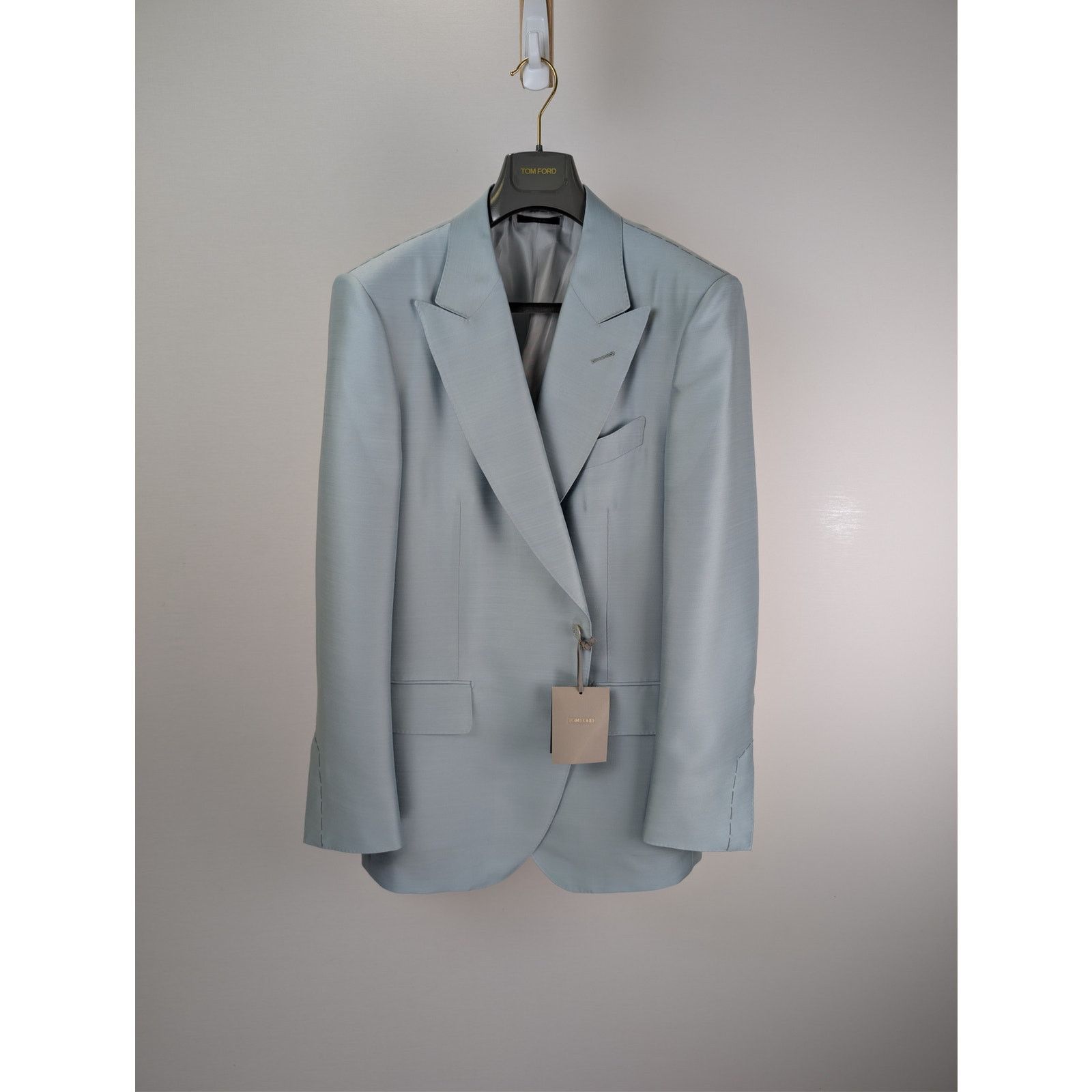 Tom Ford o1rshd1 Suits Blazer And Pants in Light Shiny Blue Size US XXL / EU 58 / 5 - 2 Thumbnail