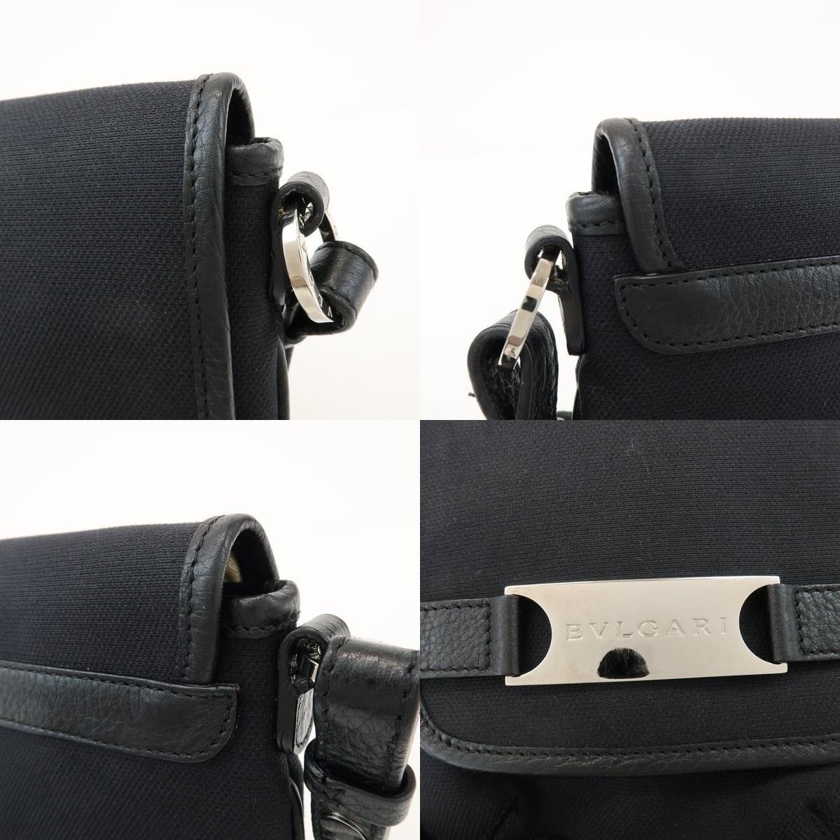 Bvlgari Bvlgari Canvas & Leather Crossbody Bag Black Size ONE SIZE - 6 Thumbnail